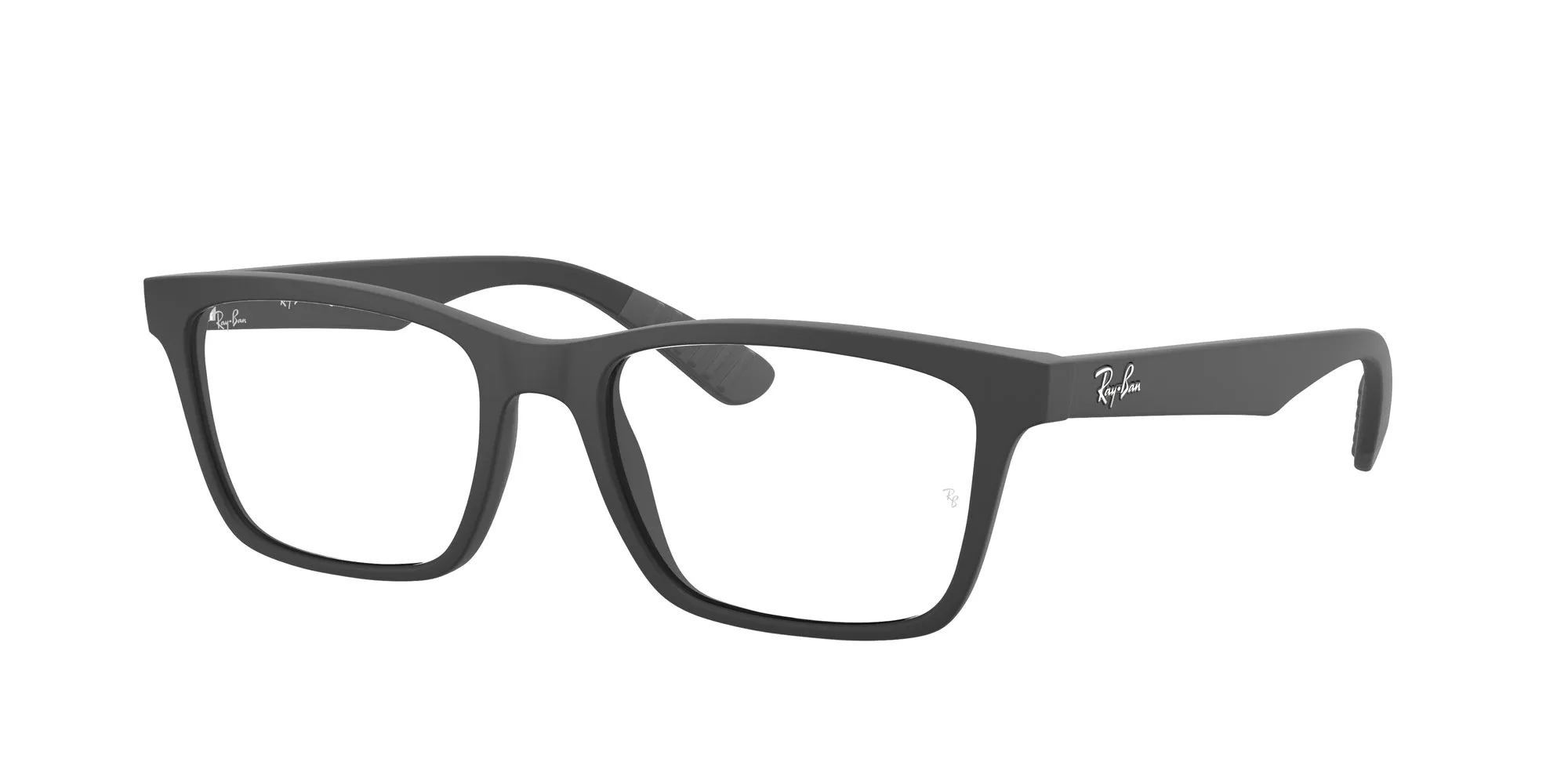 Ray - Ban RX7025 2077 Montature da vista Iniettato Nero Trasparente Squadrata Normale - immagine 1