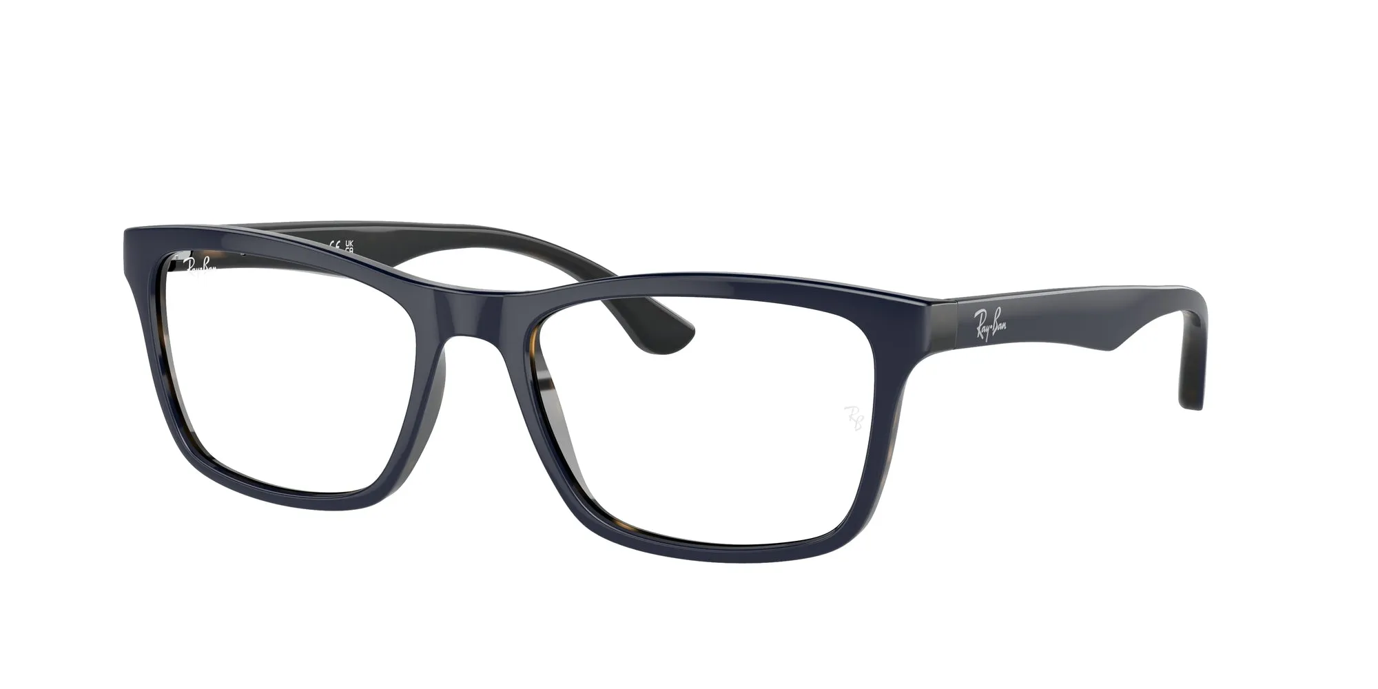 Ray - Ban RX5279 8283 Montature da vista Acetato Blu Trasparente Squadrata Normale - immagine 1