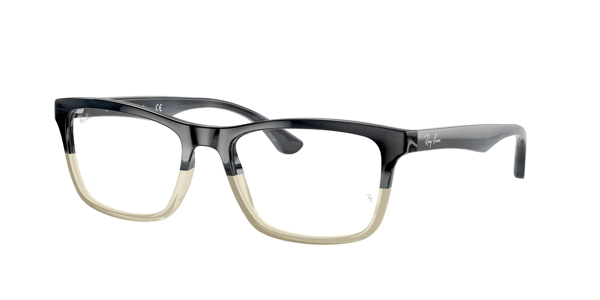Ray - Ban RX5279 5540 Montature da vista Acetato Grigio Trasparente Squadrata Normale - immagine 1