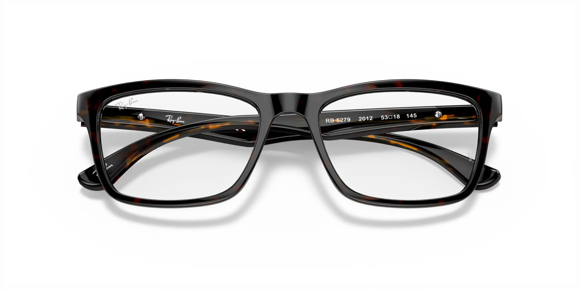 Ray - Ban RX5279 2012 Montature da vista Acetato Marrone Trasparente Squadrata Normale - immagine 2
