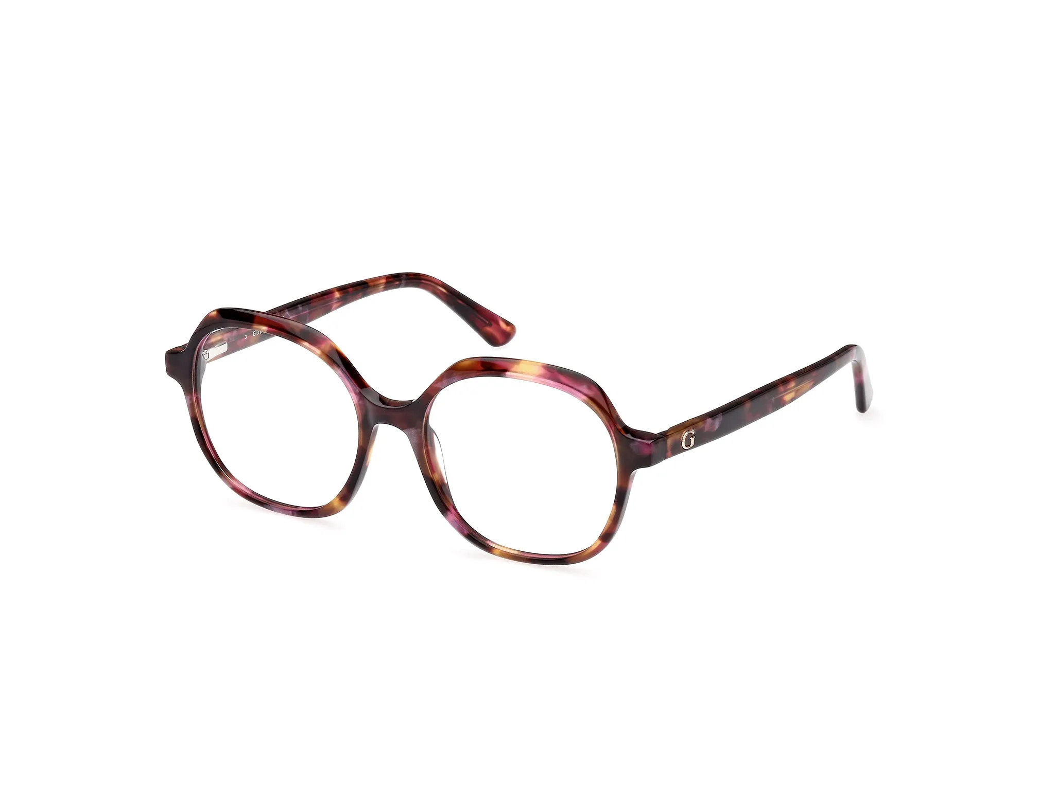 Guess GU8271 71 Montature da vista Acetato Bordeaux Rotonda Normale - immagine 1