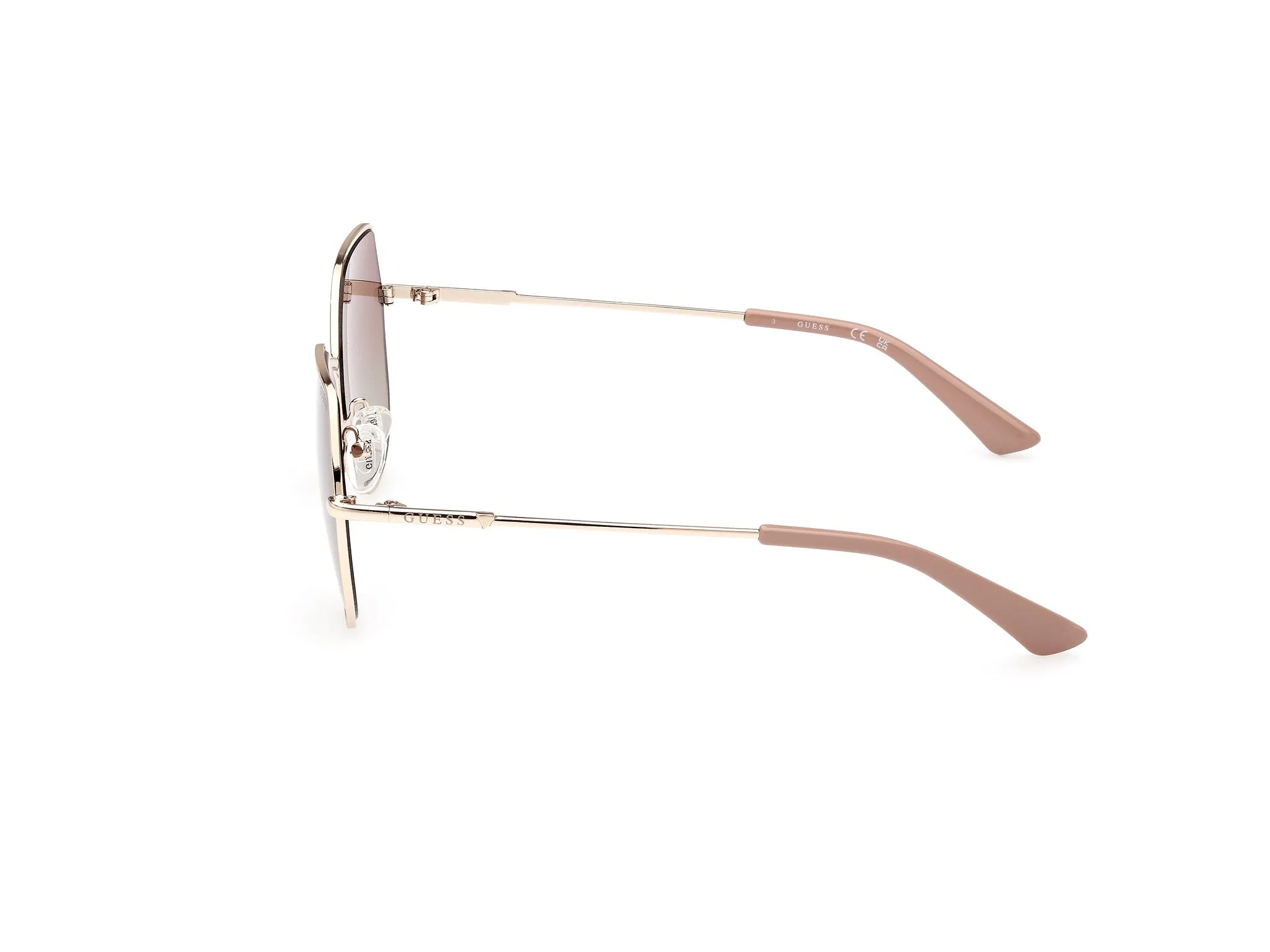 Guess GU7867 32T Occhiali da sole Metallo Oro Bordeaux Geometrica Normale Sfumato - immagine 3