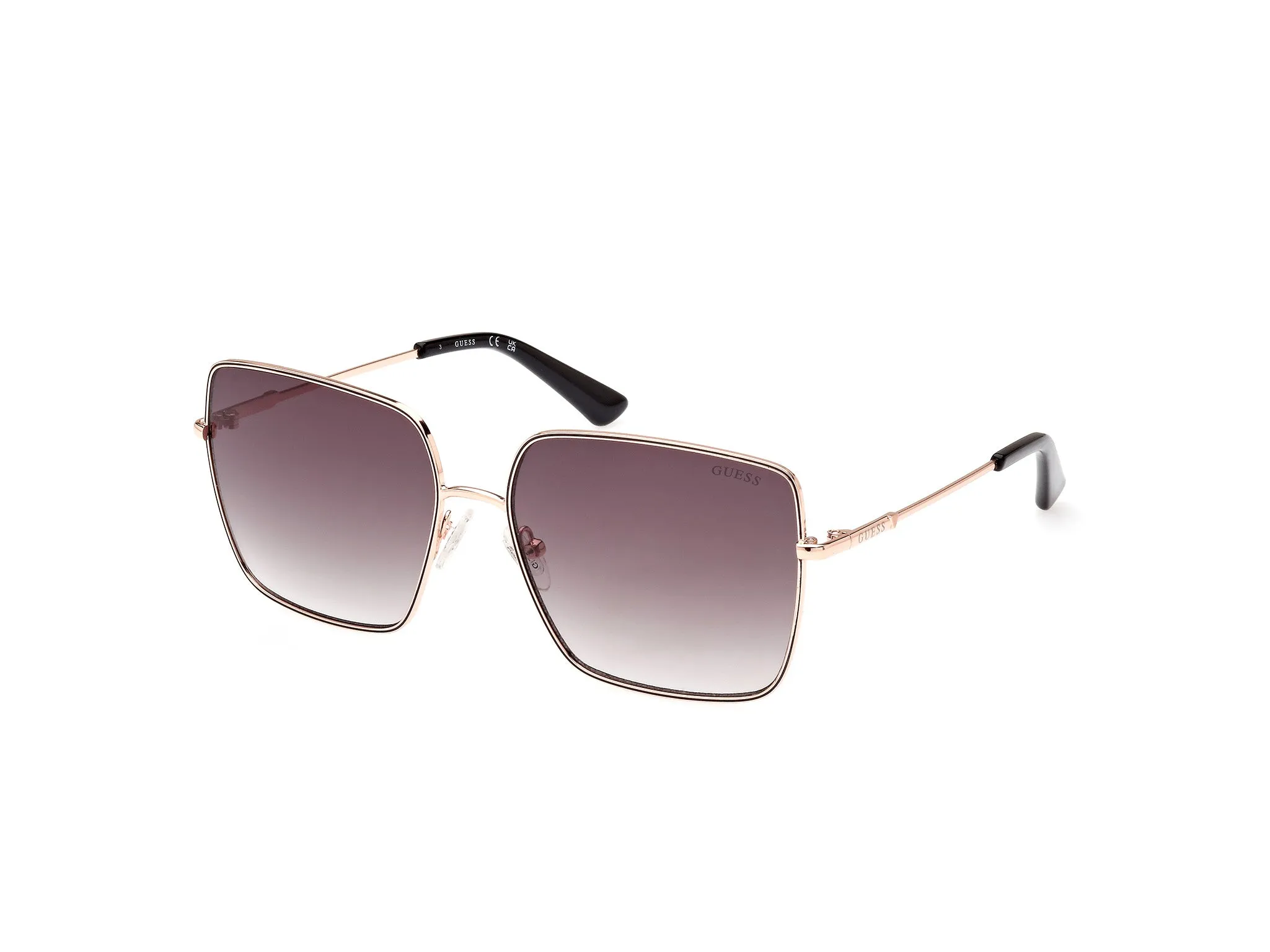 Guess GU7866 28P Occhiali da sole Metallo Oro Verde Squadrata Normale Sfumato - immagine 1