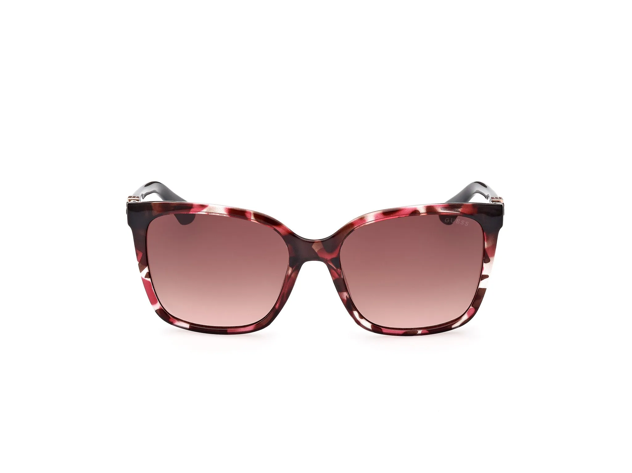 Guess GU7865 55T Occhiali da sole Iniettato Havana Bordeaux Squadrata Normale Sfumato - immagine 2