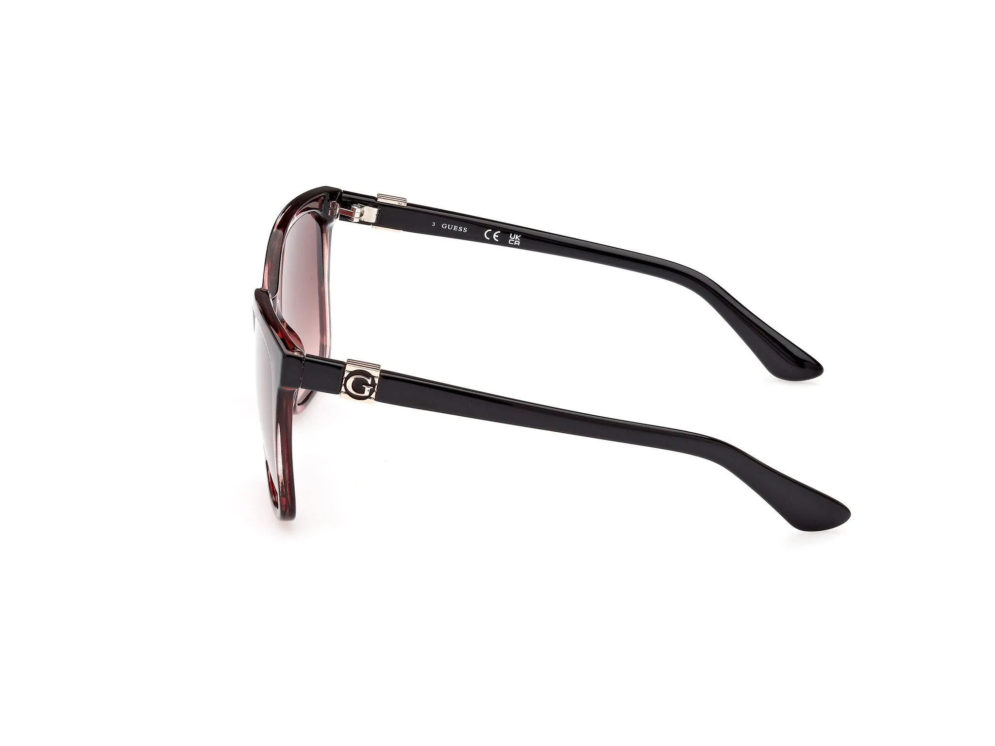 Guess GU7865 55T Occhiali da sole Iniettato Havana Bordeaux Squadrata Normale Sfumato - immagine 3
