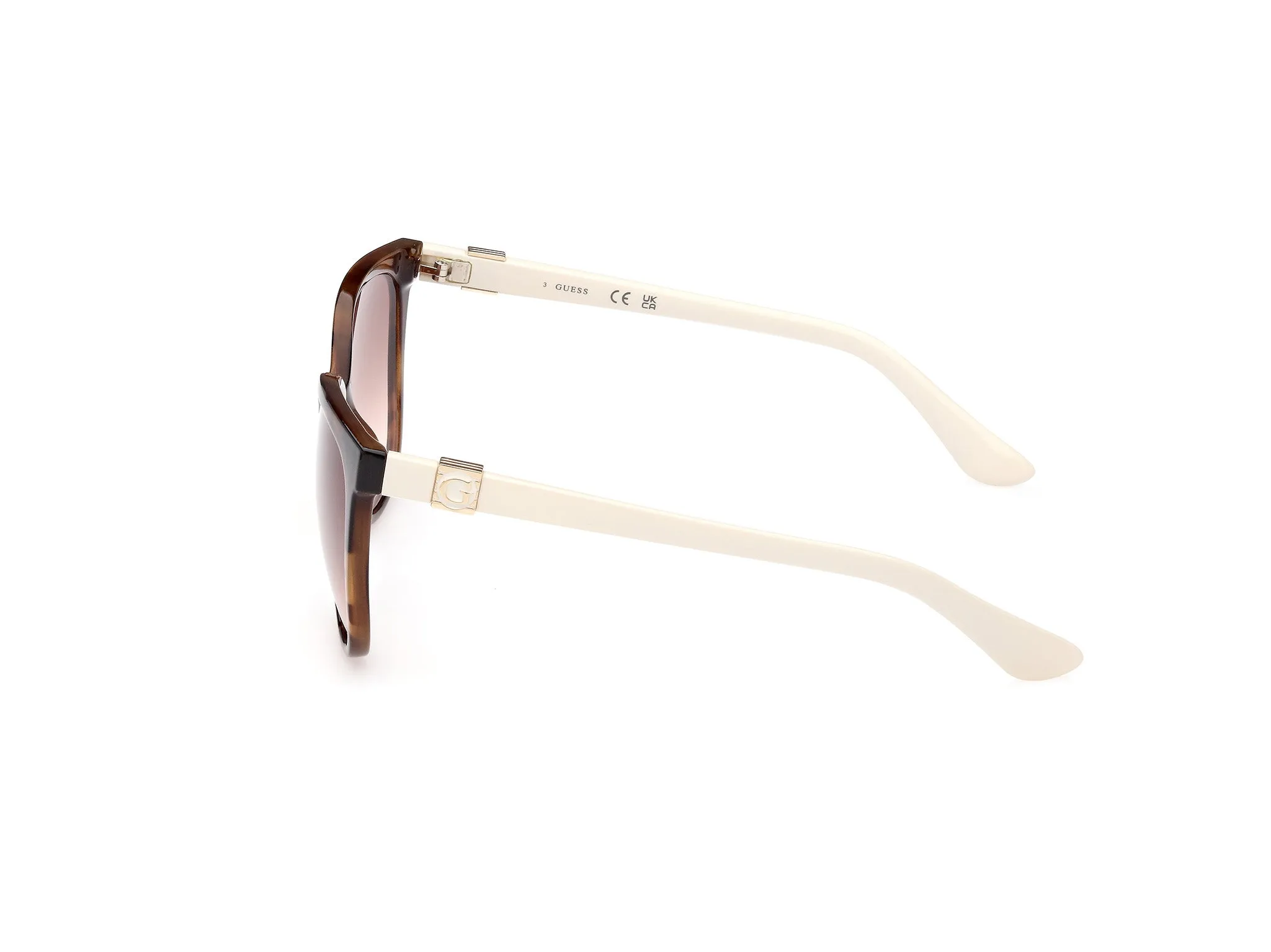 Guess GU7864 53F Occhiali da sole Iniettato Havana Marrone Rotonda Normale Sfumato - immagine 3