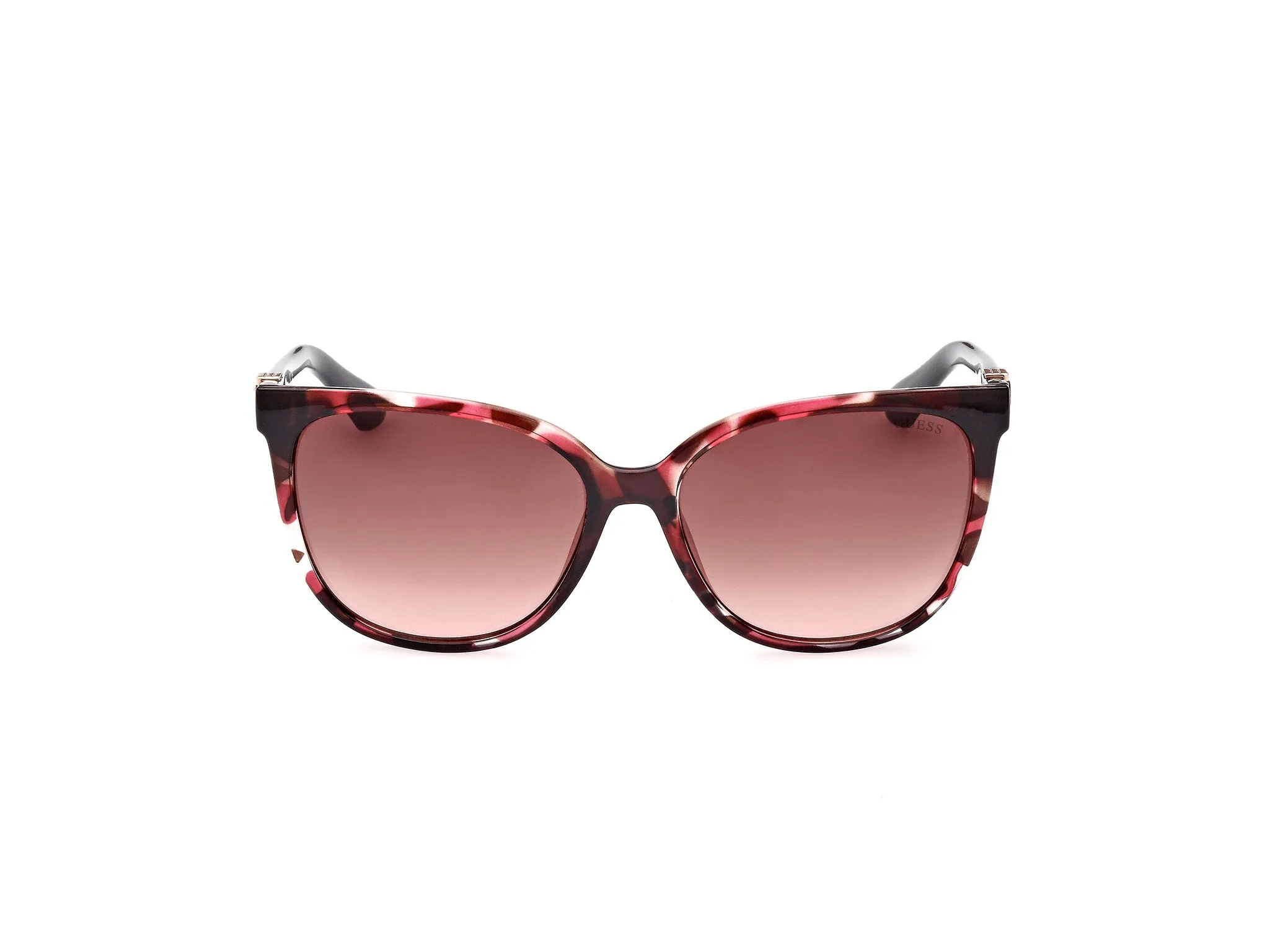 Guess GU7864 55T Occhiali da sole Iniettato Havana Bordeaux Rotonda Normale Sfumato - immagine 2