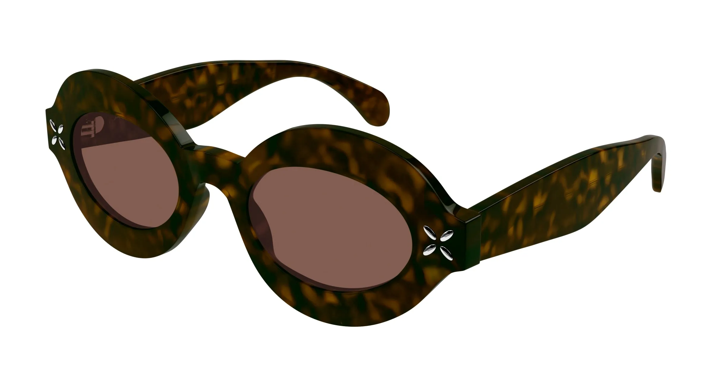 AZZEDINE ALAÏA AA0059S 003 Occhiali da sole Acetato Havana Marrone Rotonda - immagine 1
