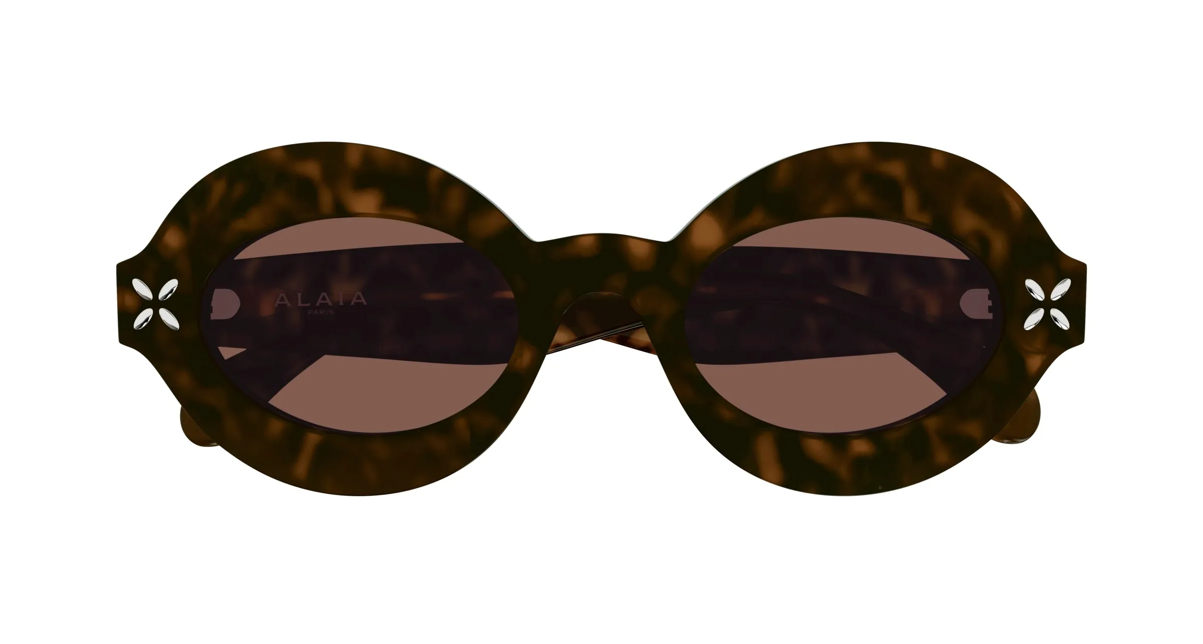 AZZEDINE ALAÏA AA0059S 003 Occhiali da sole Acetato Havana Marrone Rotonda - immagine 2