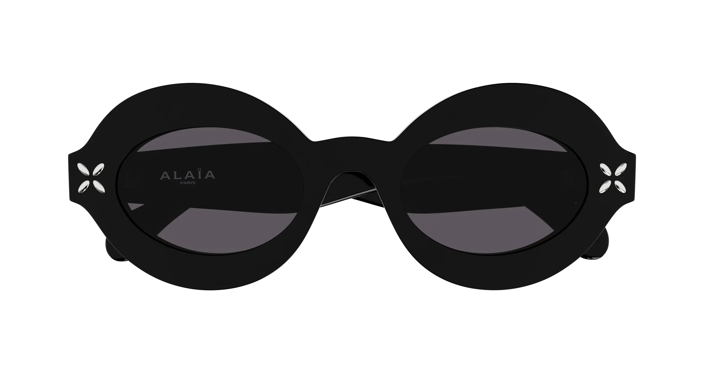 AZZEDINE ALAÏA AA0059S 001 Occhiali da sole Acetato Nero Grigio Rotonda - immagine 3