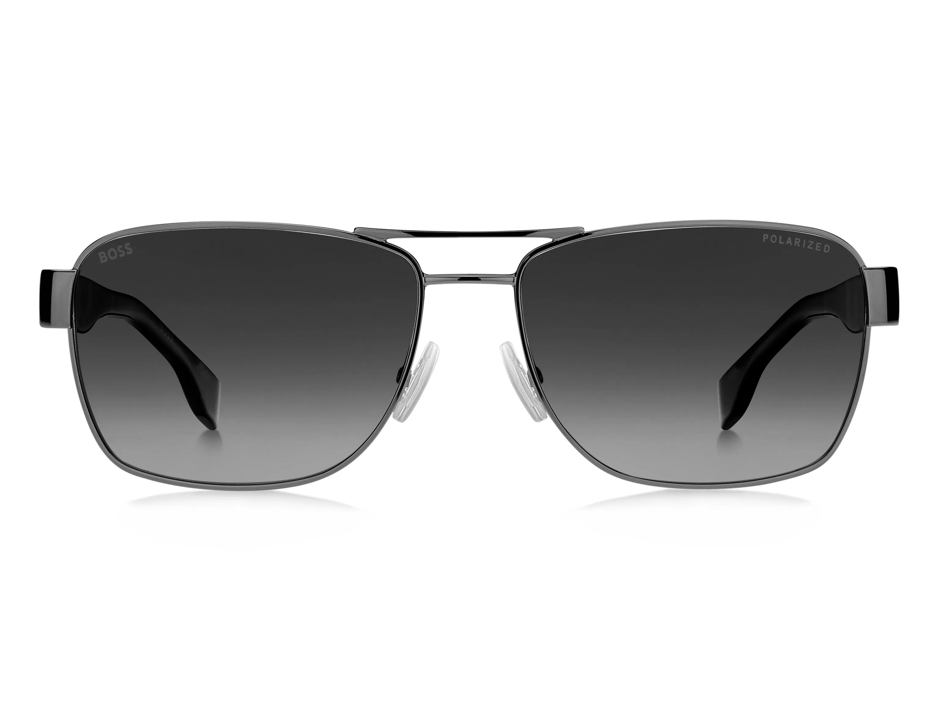 Hugo Boss BOSS 1441/S ANS/WJ Occhiali da sole Acciaio Canna di fucile Grigio Squadrata Polarizzata Sfumato - immagine 2