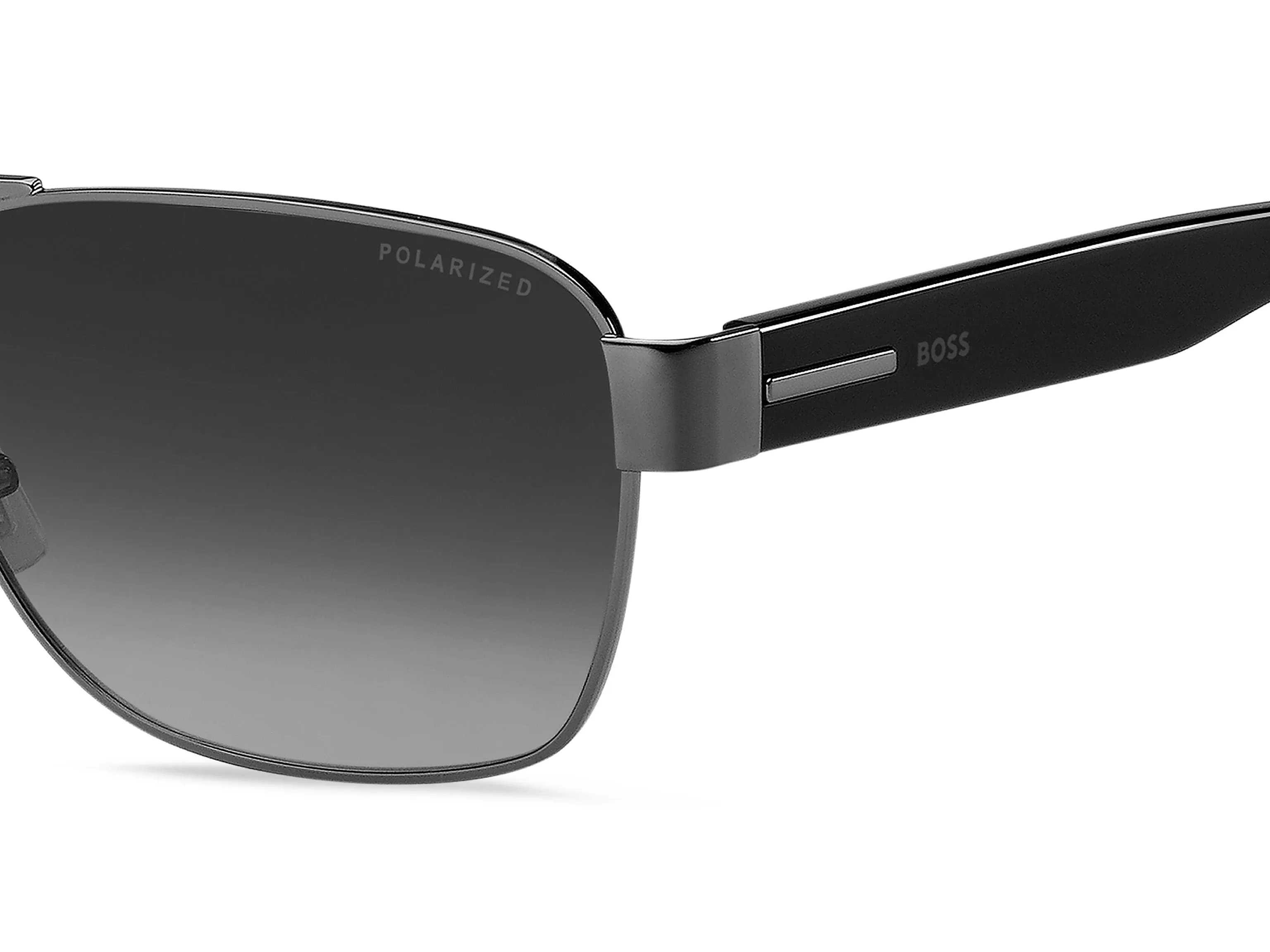 Hugo Boss BOSS 1441/S ANS/WJ Occhiali da sole Acciaio Canna di fucile Grigio Squadrata Polarizzata Sfumato - immagine 3