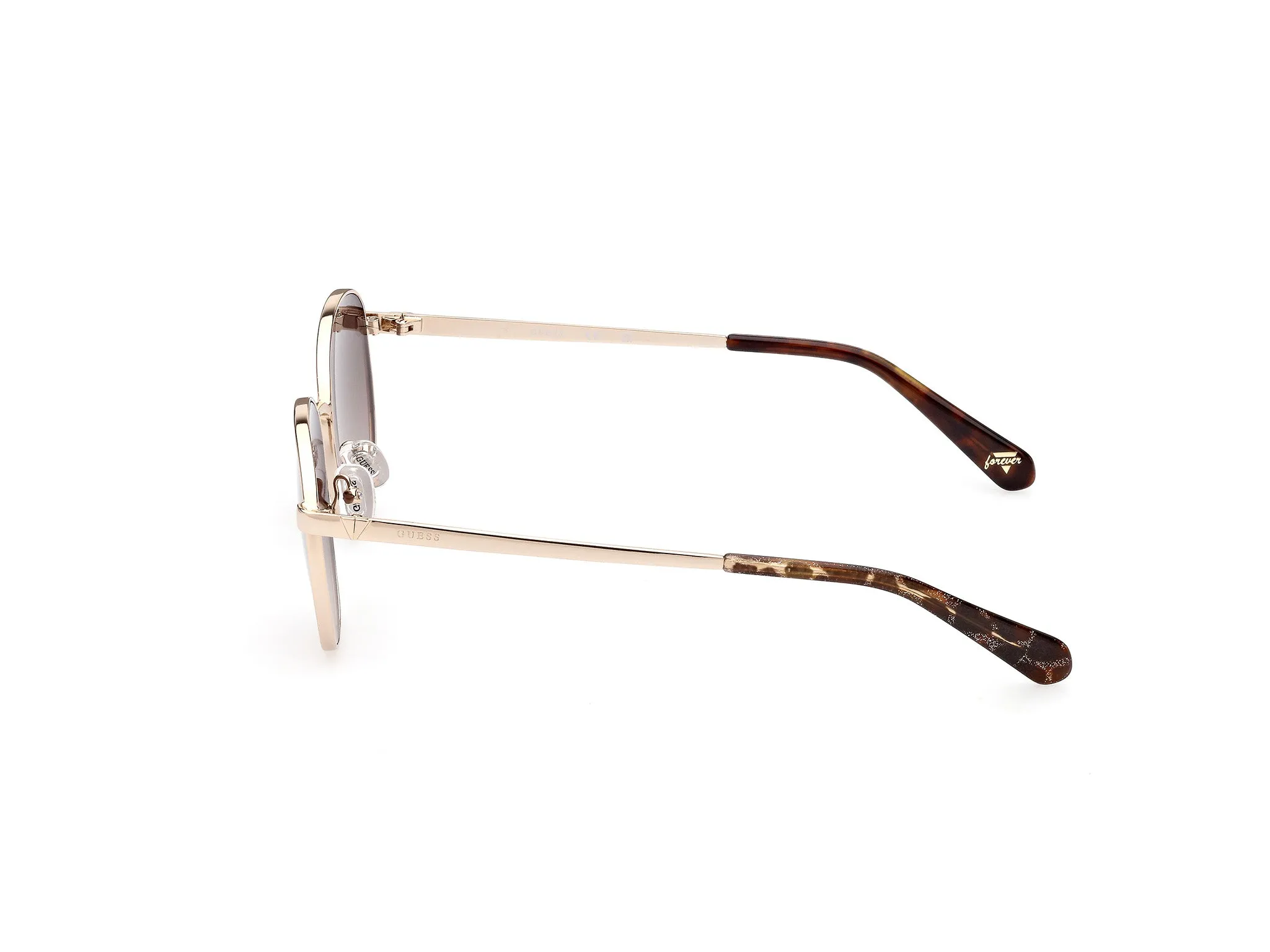 Guess GU5214 32F Occhiali da sole Metallo Oro Marrone Rotonda Normale Sfumato - immagine 3