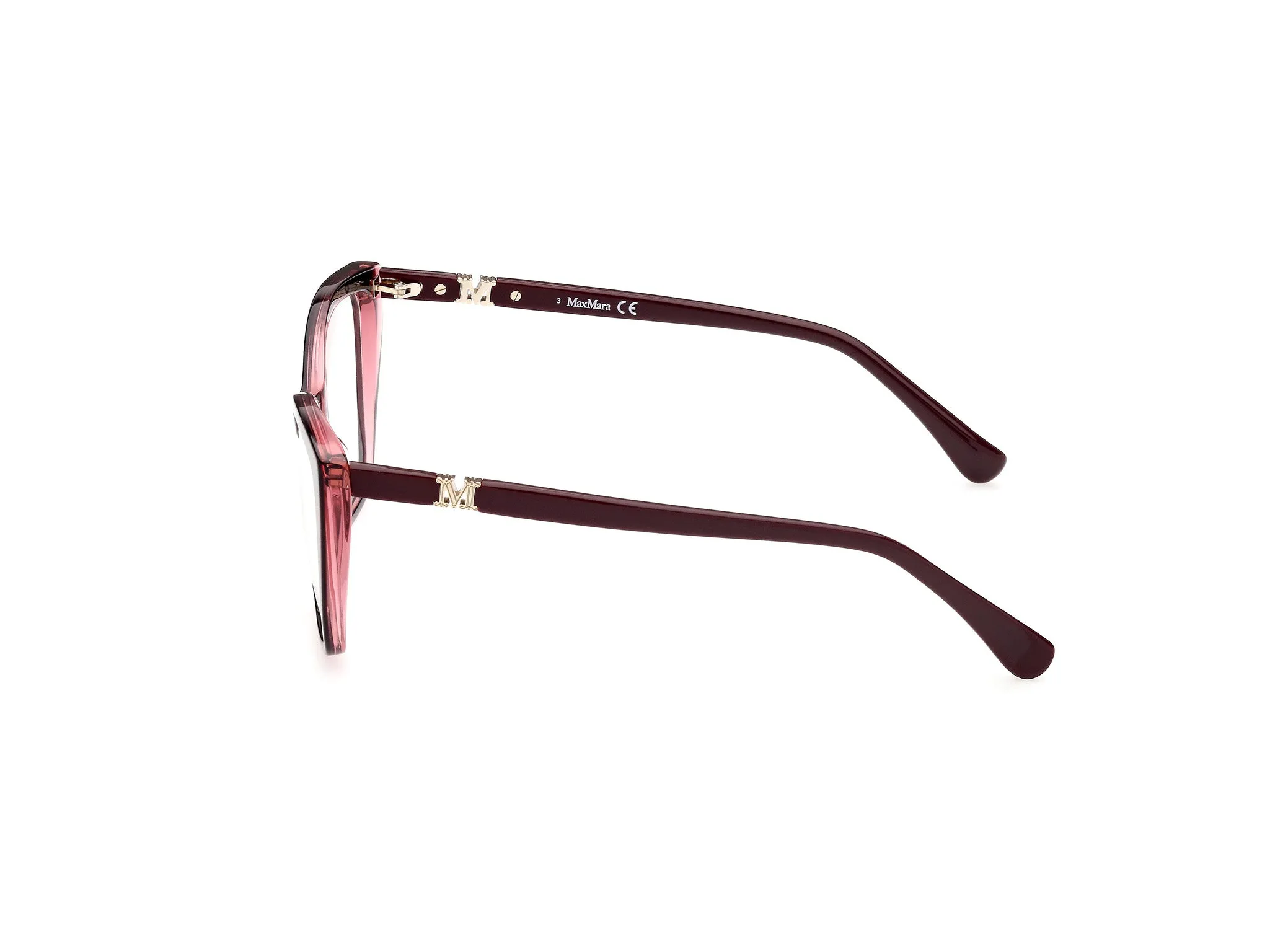 Max Mara MM5036 66 Montature da vista Acetato Rosso Squadrata Normale - immagine 4