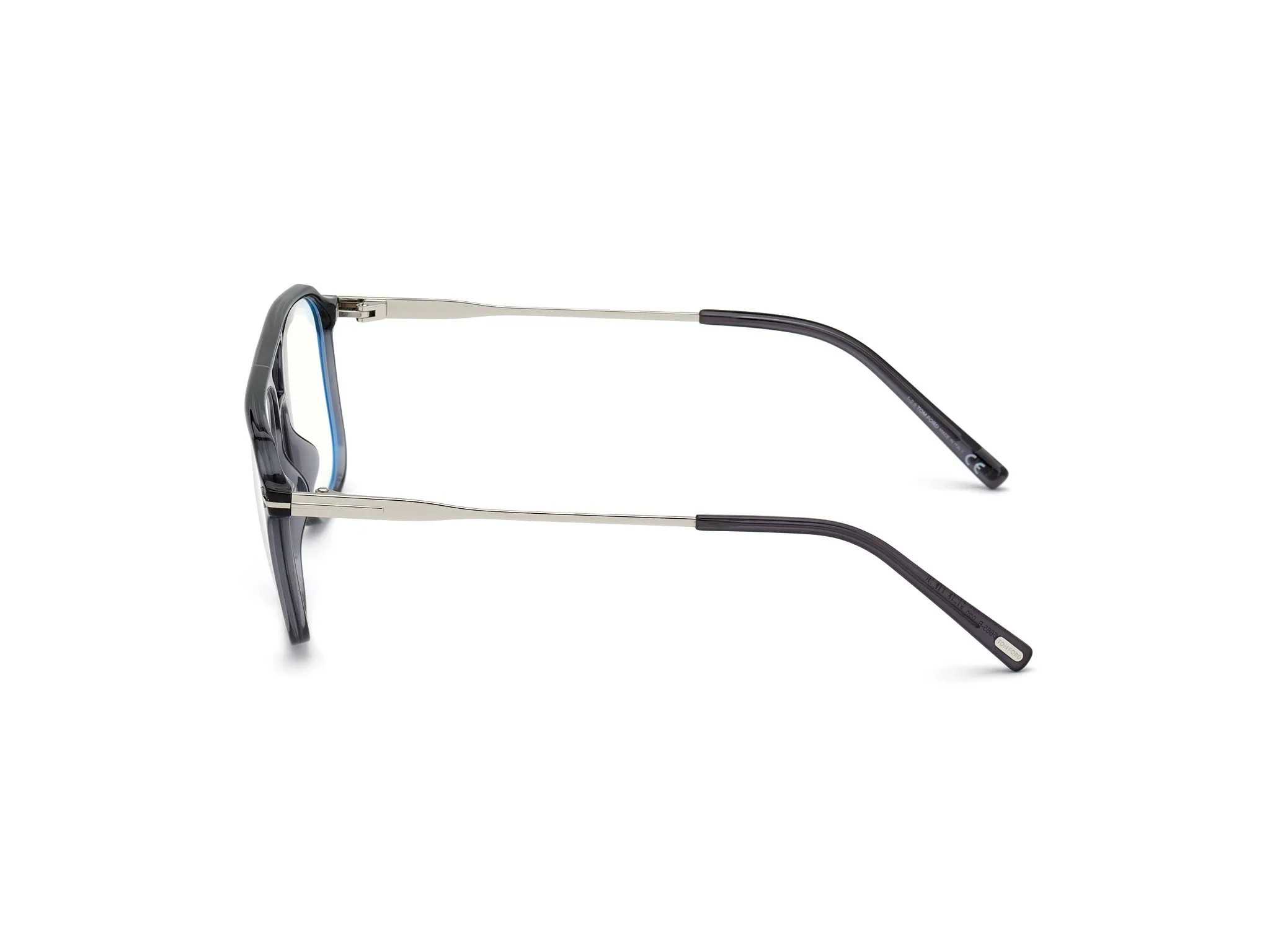 TOM FORD FT5665-B 20 Montature da vista Iniettato Grigio Squadrata Normale - immagine 3
