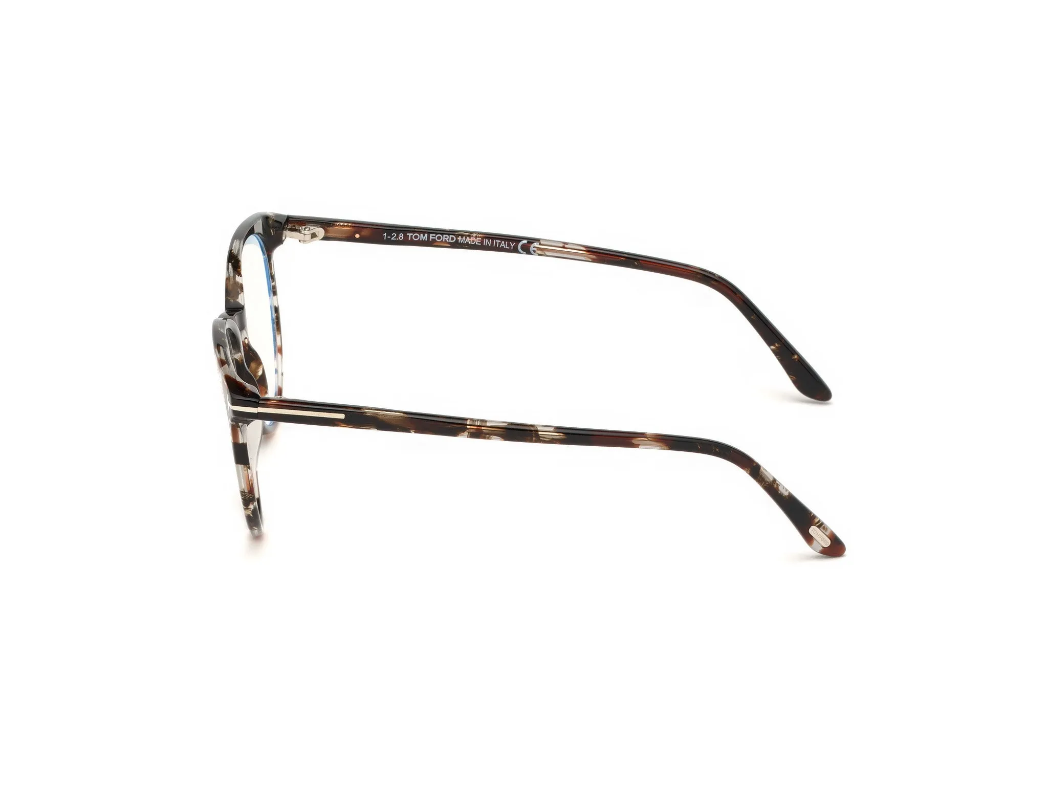TOM FORD FT5575-B 55 Montature da vista Acetato Havana Rotonda Normale - immagine 4