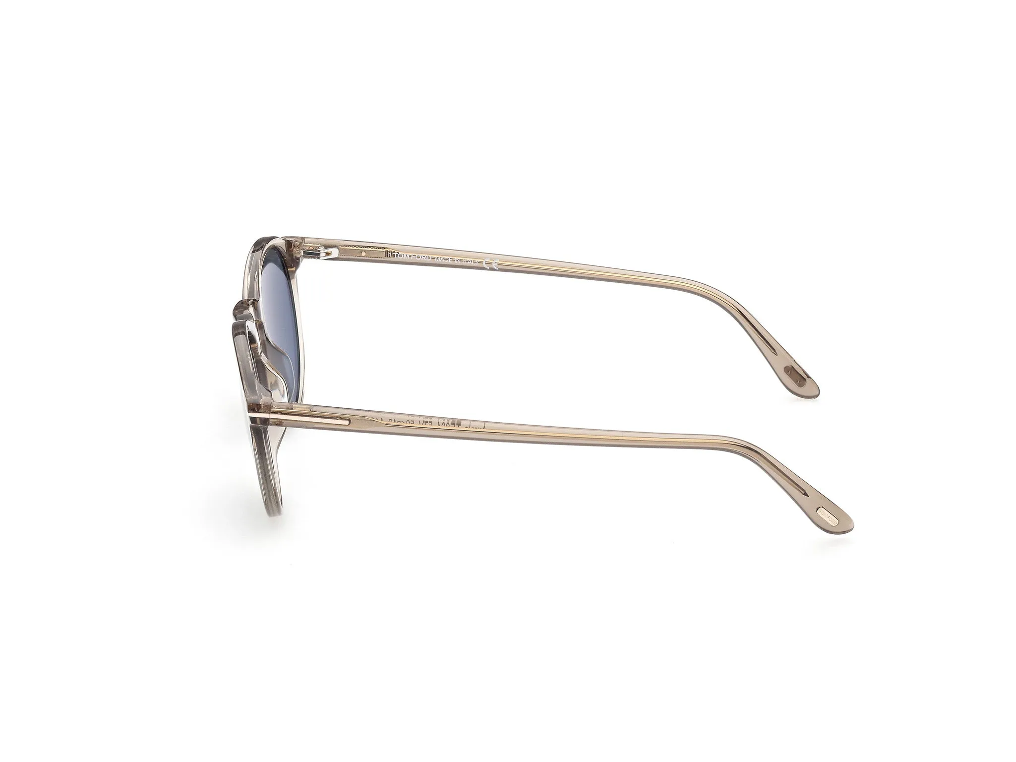 TOM FORD FT0904 AURELE 57V Occhiali da sole Acetato Beige Blu Rotonda Normale - immagine 3