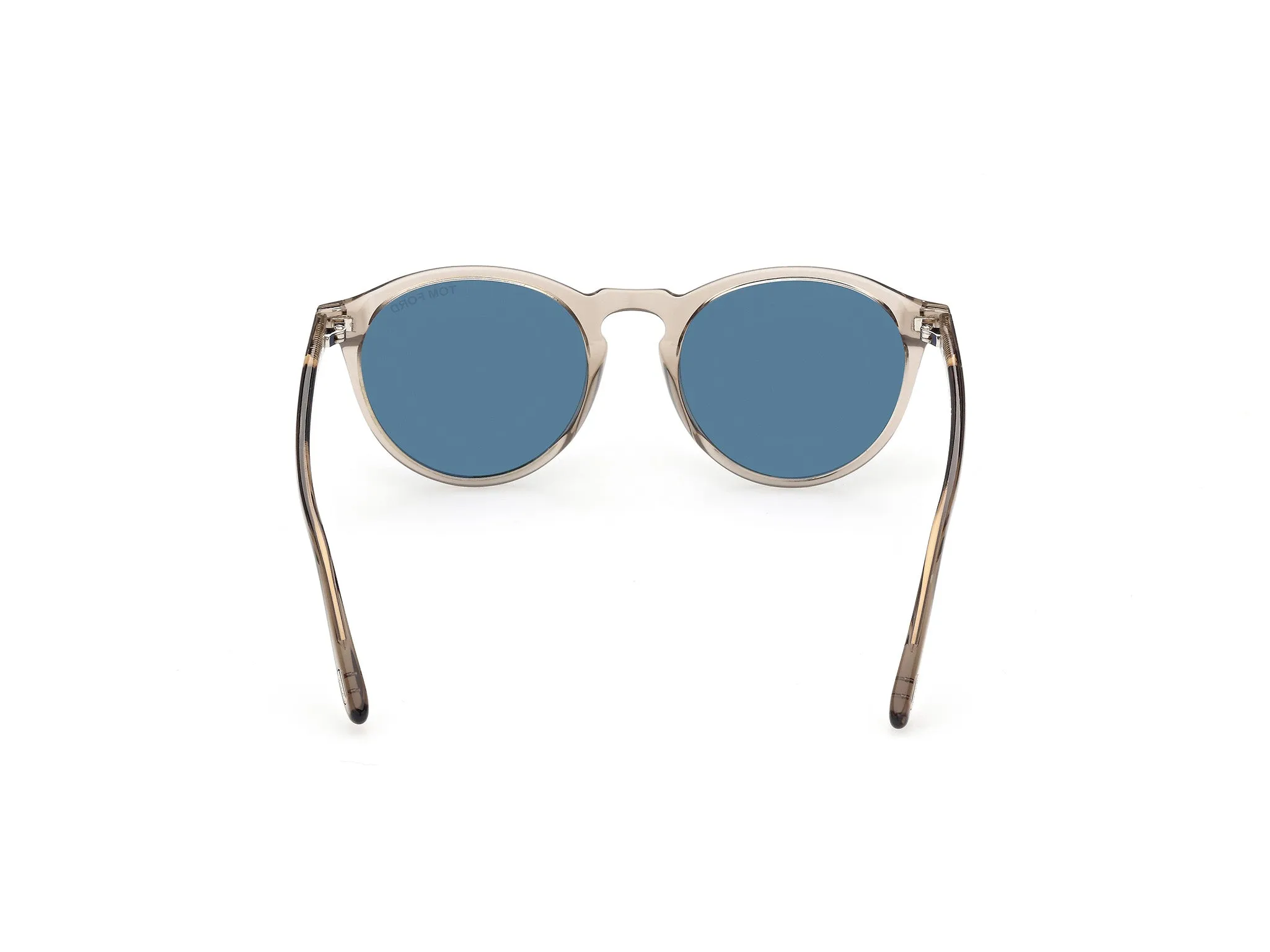 TOM FORD FT0904 AURELE 57V Occhiali da sole Acetato Beige Blu Rotonda Normale - immagine 4