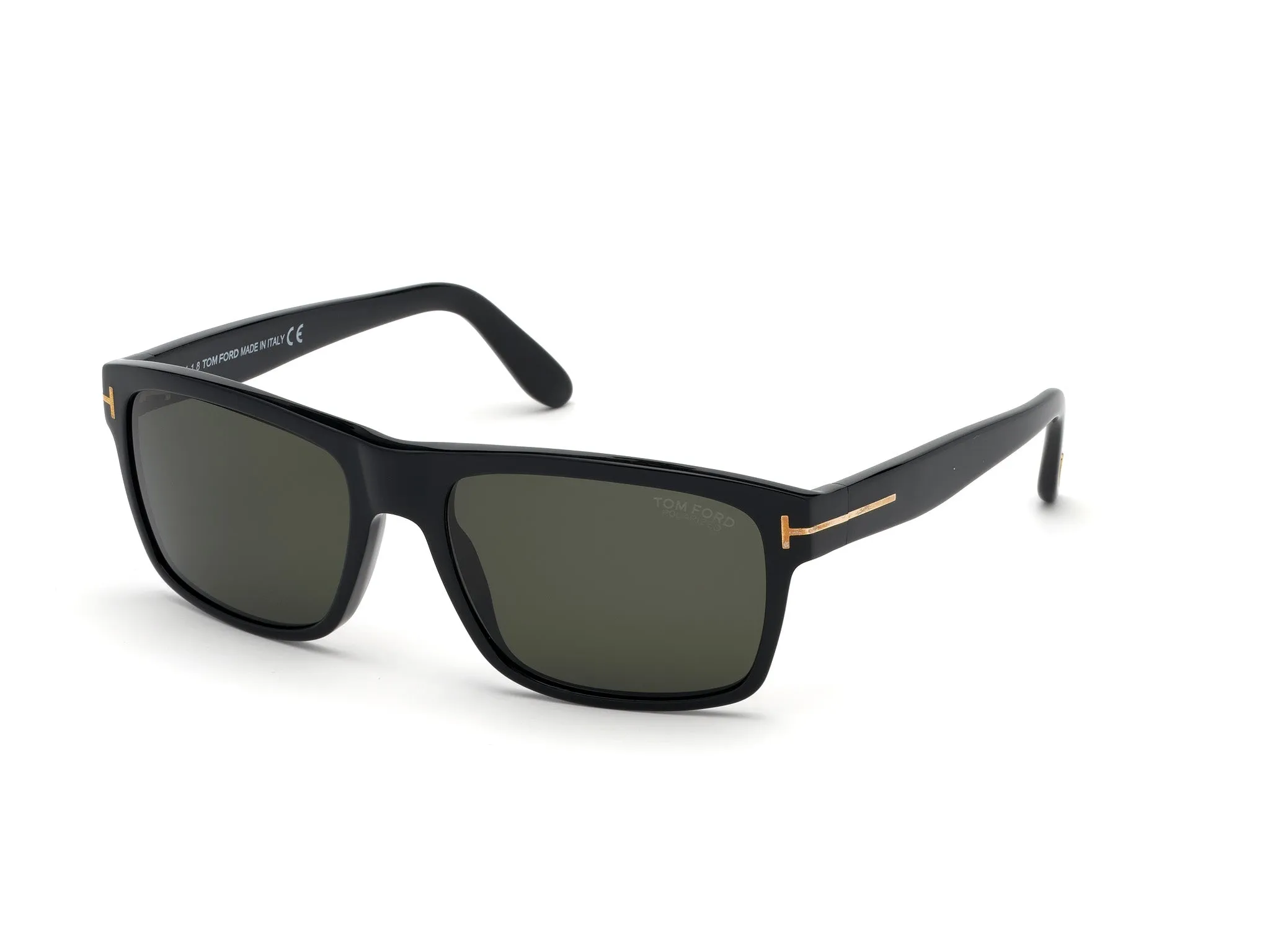 TOM FORD FT0678 AUGUST 01D Occhiali da sole Acetato Nero Fumo Geometrica Polarizzata - immagine 1