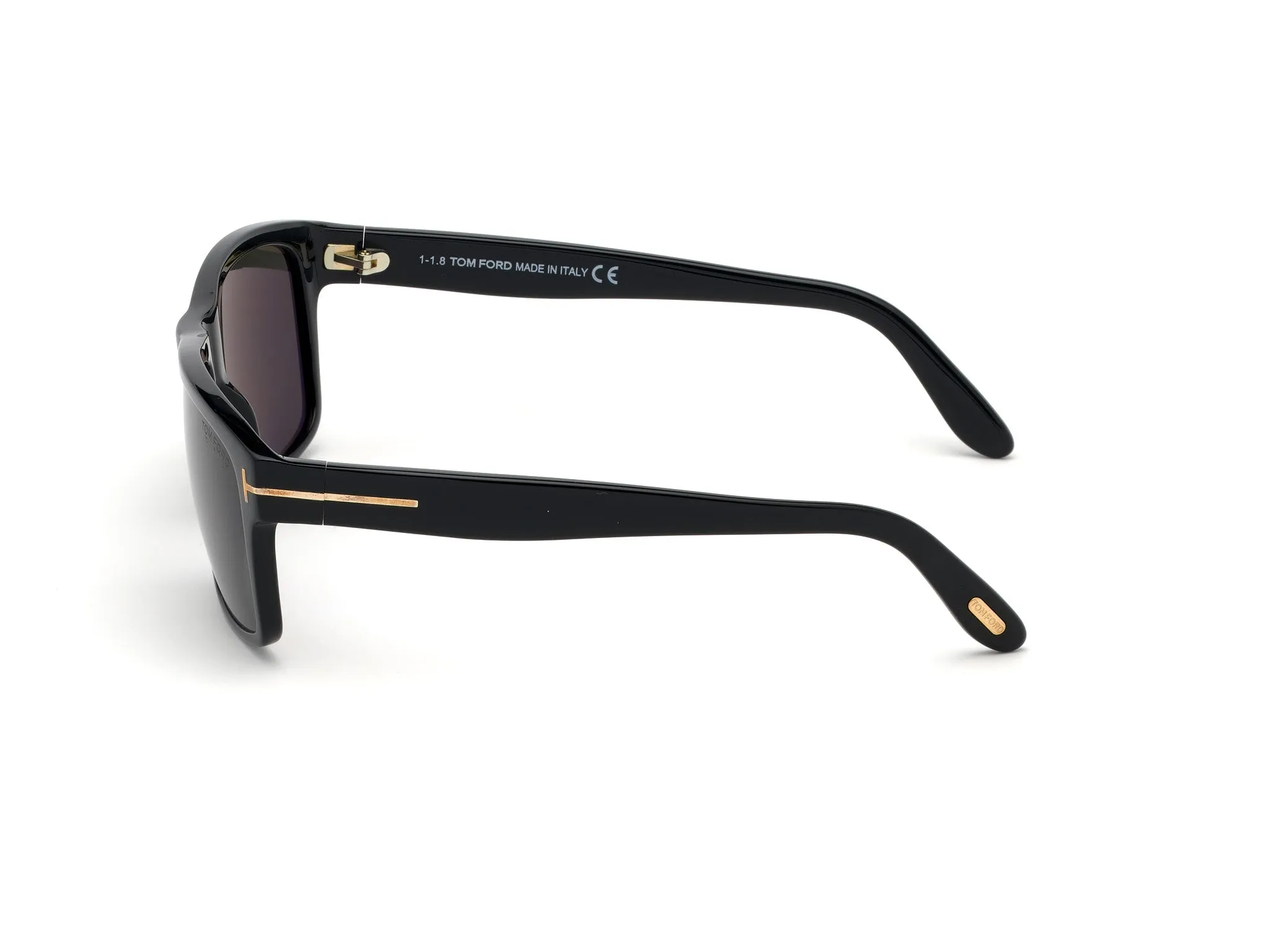TOM FORD FT0678 AUGUST 01D Occhiali da sole Acetato Nero Fumo Geometrica Polarizzata - immagine 3