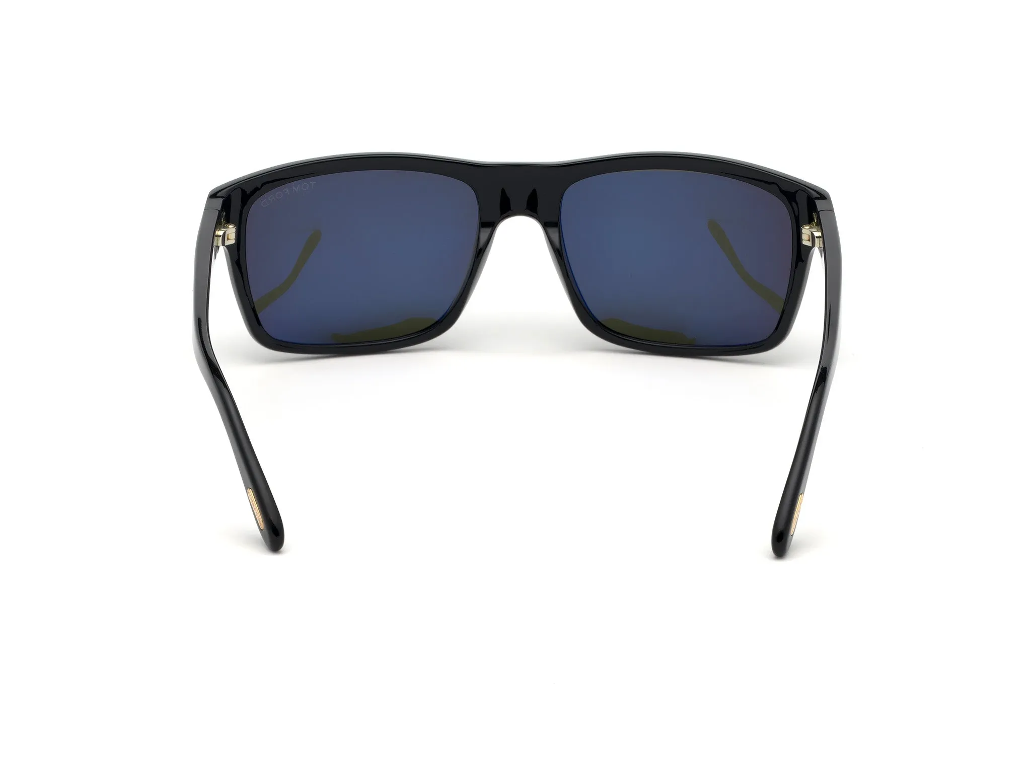 TOM FORD FT0678 AUGUST 01D Occhiali da sole Acetato Nero Fumo Geometrica Polarizzata - immagine 4