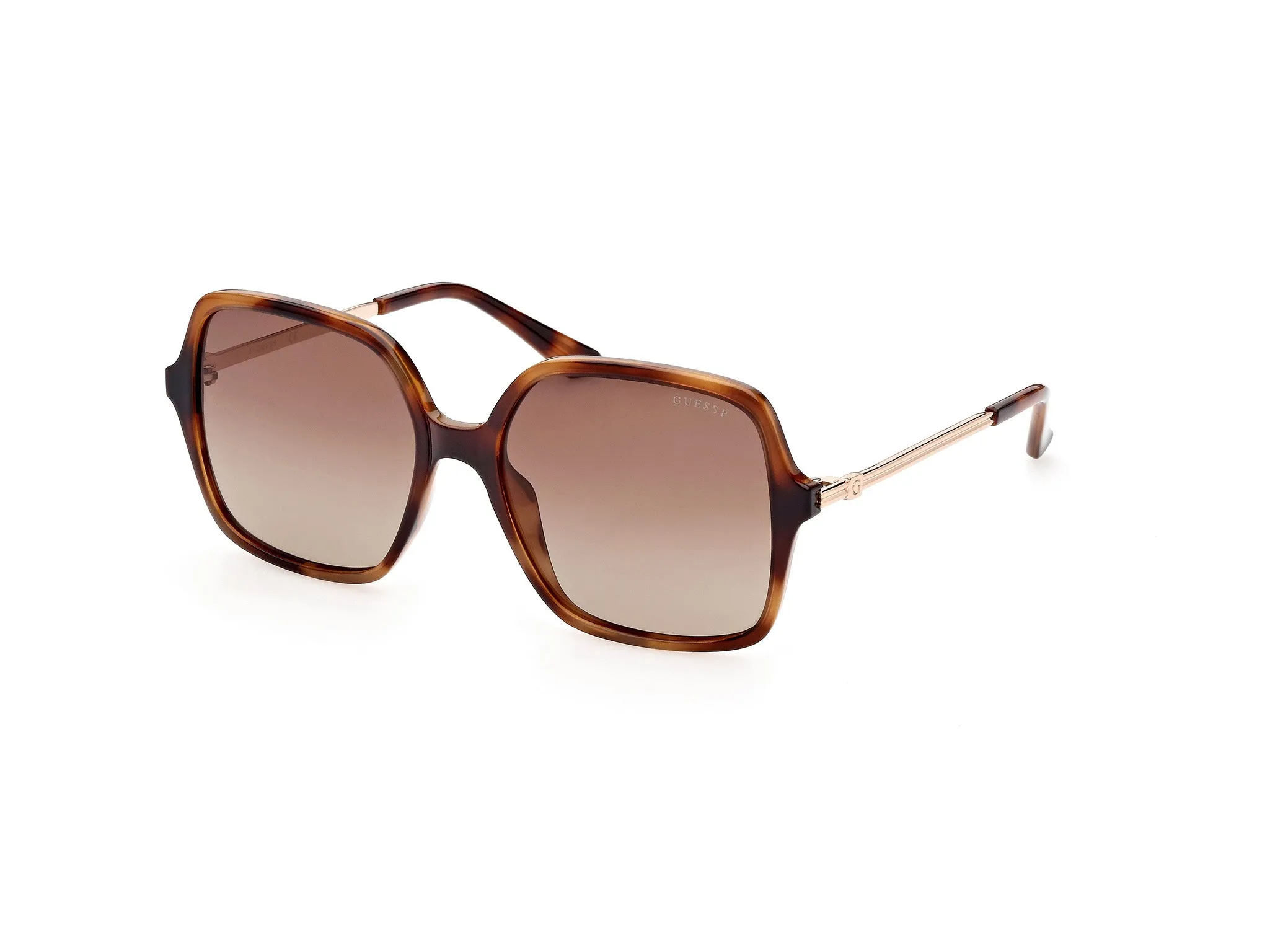 Guess GU7845 53H Occhiali da sole Iniettato Havana Marrone Squadrata Polarizzata - immagine 1