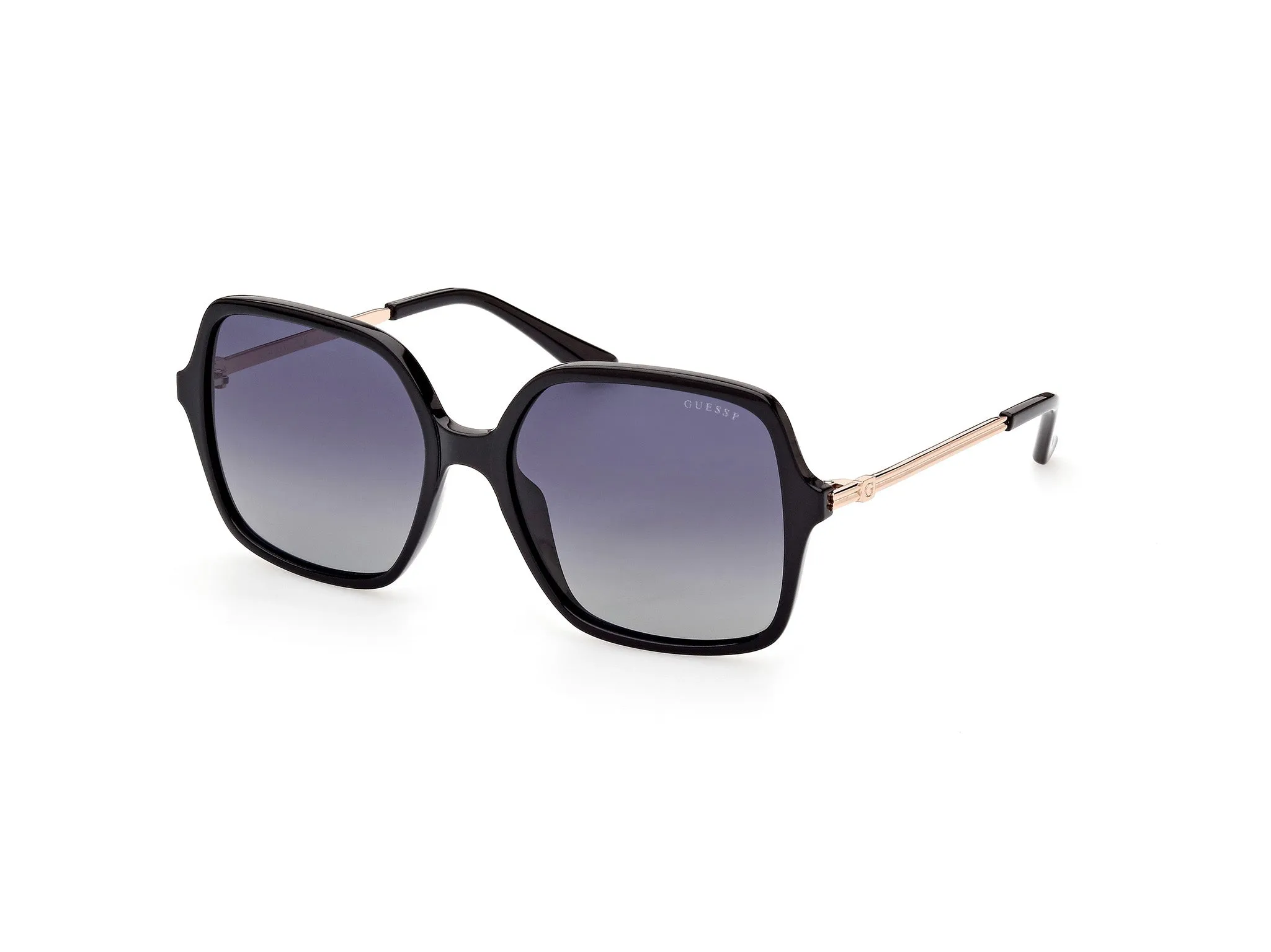 Guess GU7845 01D Occhiali da sole Iniettato Nero Fumo Squadrata Polarizzata - immagine 1