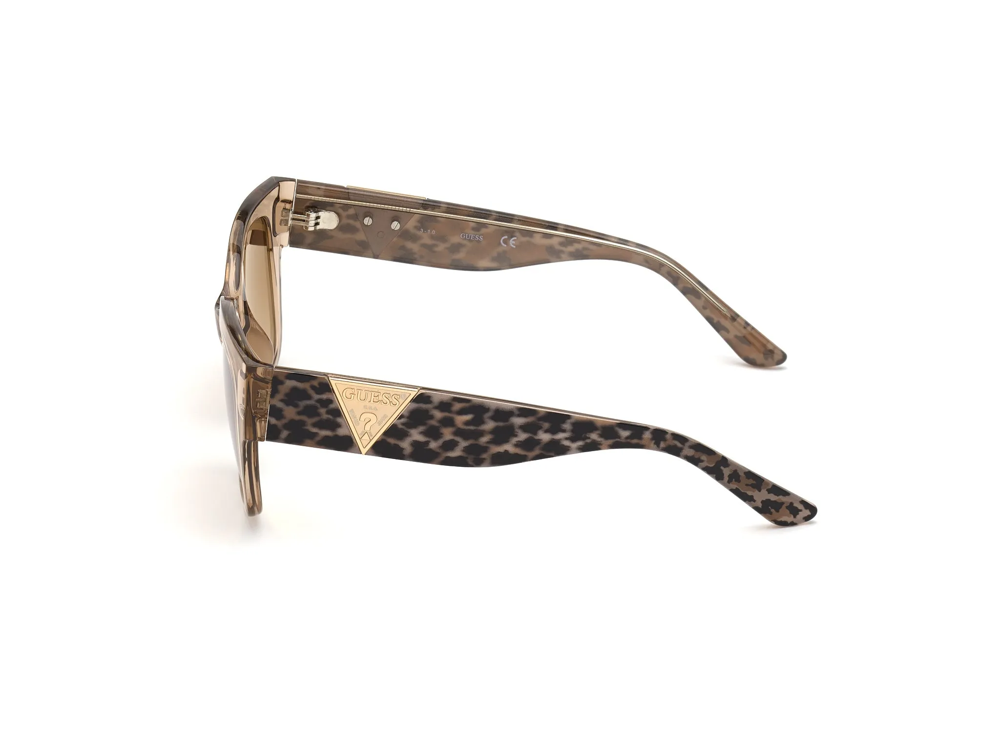 Guess GU7742 57G Occhiali da sole Iniettato Beige Marrone Squadrata Normale Sfumato - immagine 3