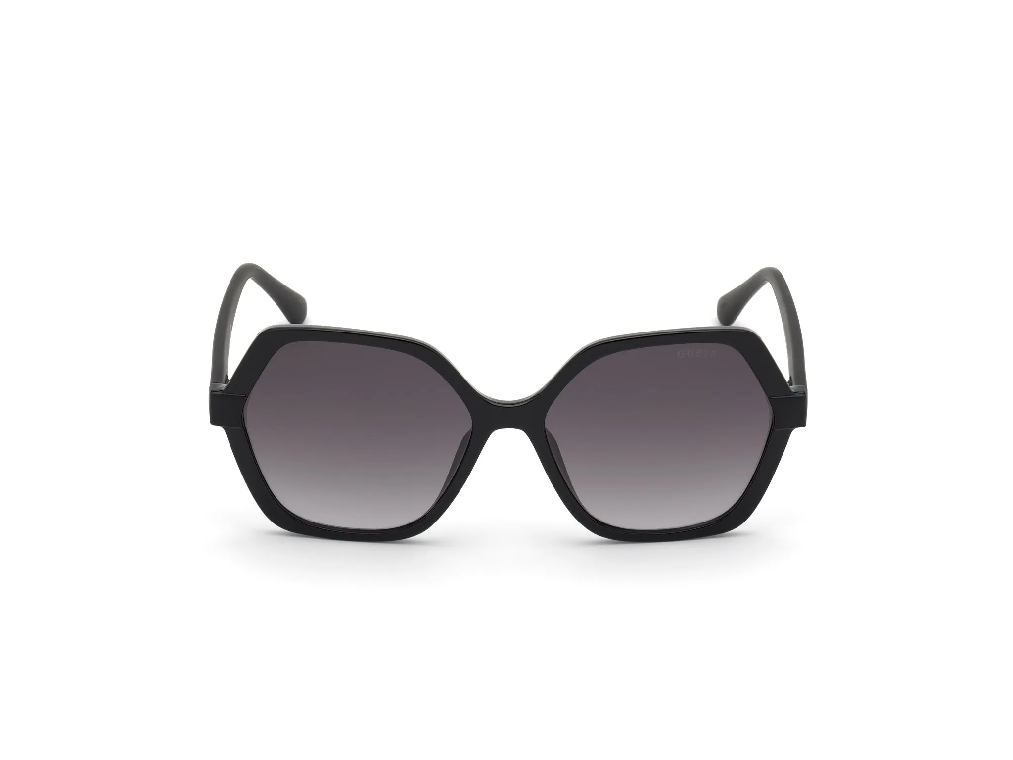 Guess GU7698 01B Occhiali da sole Iniettato Nero Fumo Geometrica Normale Sfumato - immagine 2