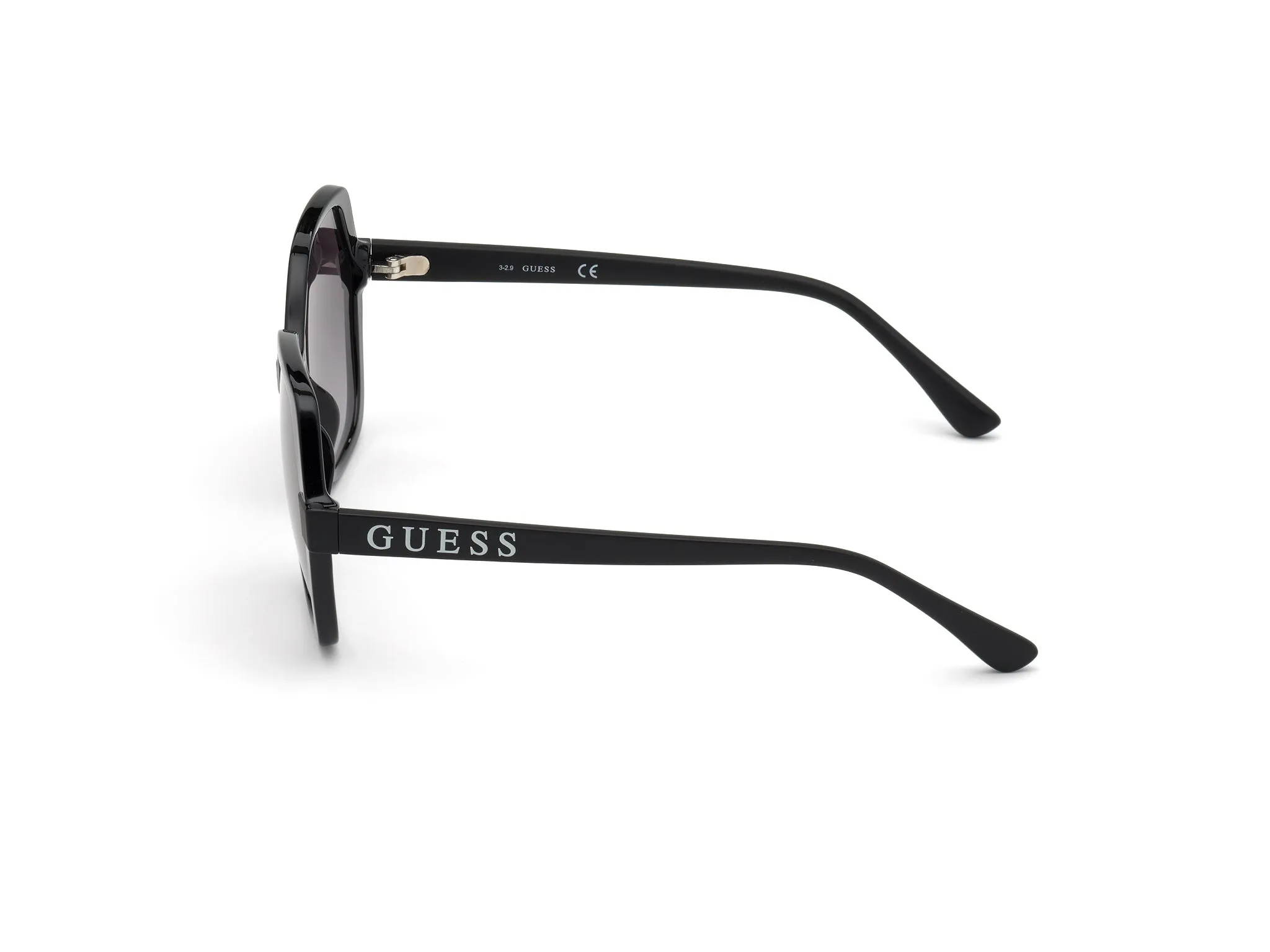 Guess GU7698 01B Occhiali da sole Iniettato Nero Fumo Geometrica Normale Sfumato - immagine 3