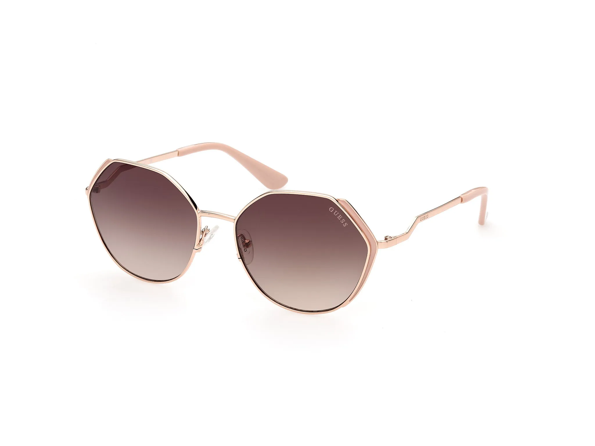 Guess GU7842 28F Occhiali da sole Metallo Oro Marrone Geometrica Normale Sfumato - immagine 1