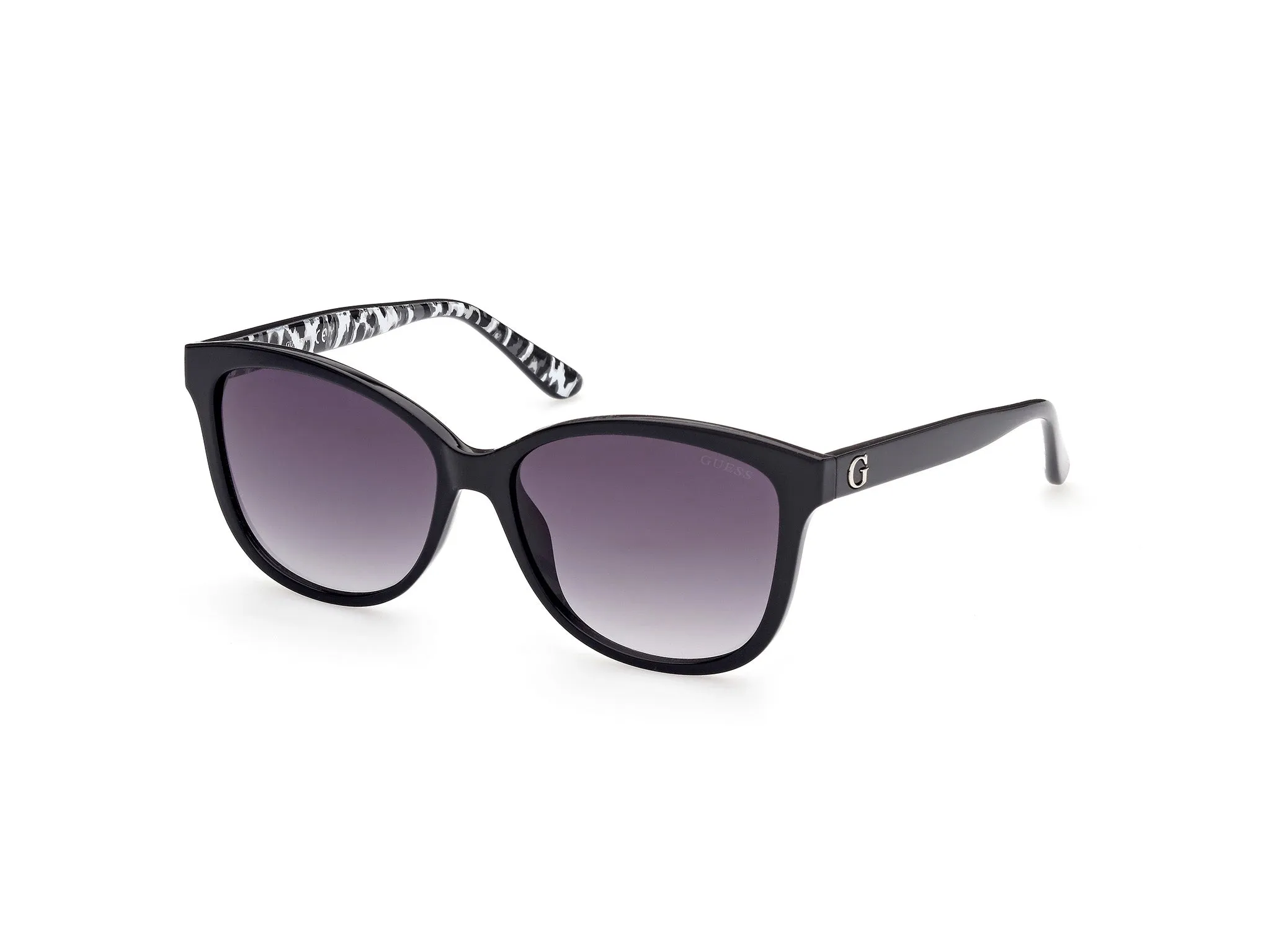 Guess GU7828 01B Occhiali da sole Iniettato Nero Fumo Squadrata Normale Sfumato - immagine 1