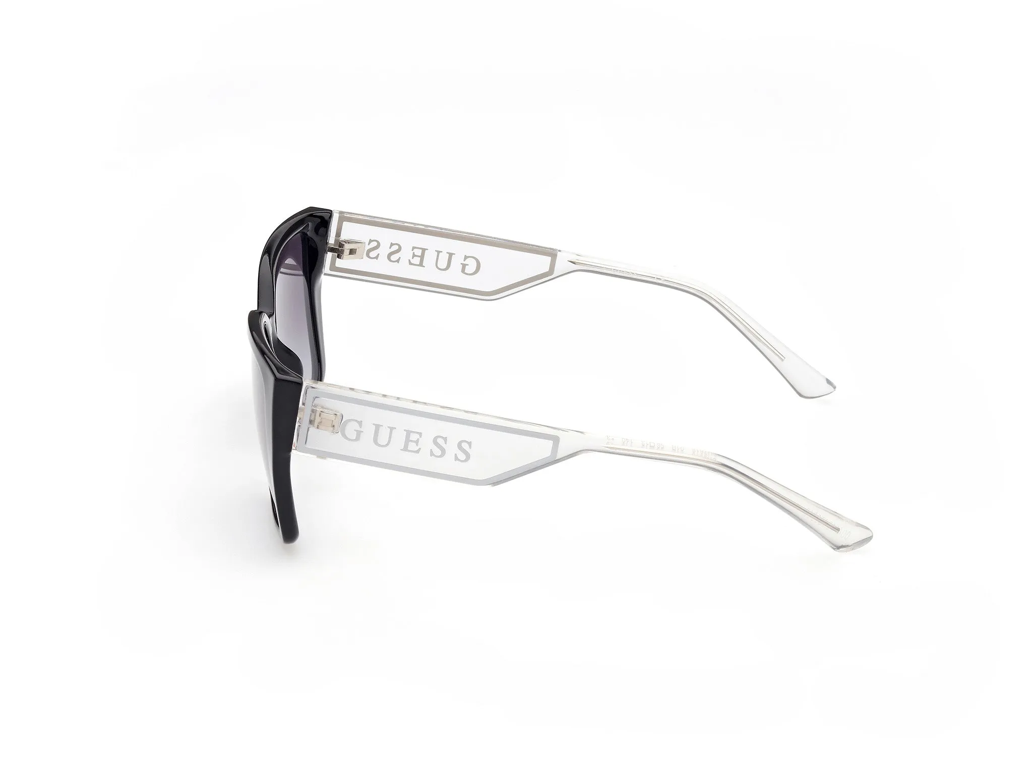 Guess GU7818 01B Occhiali da sole Iniettato Nero Fumo Squadrata Normale Sfumato - immagine 4