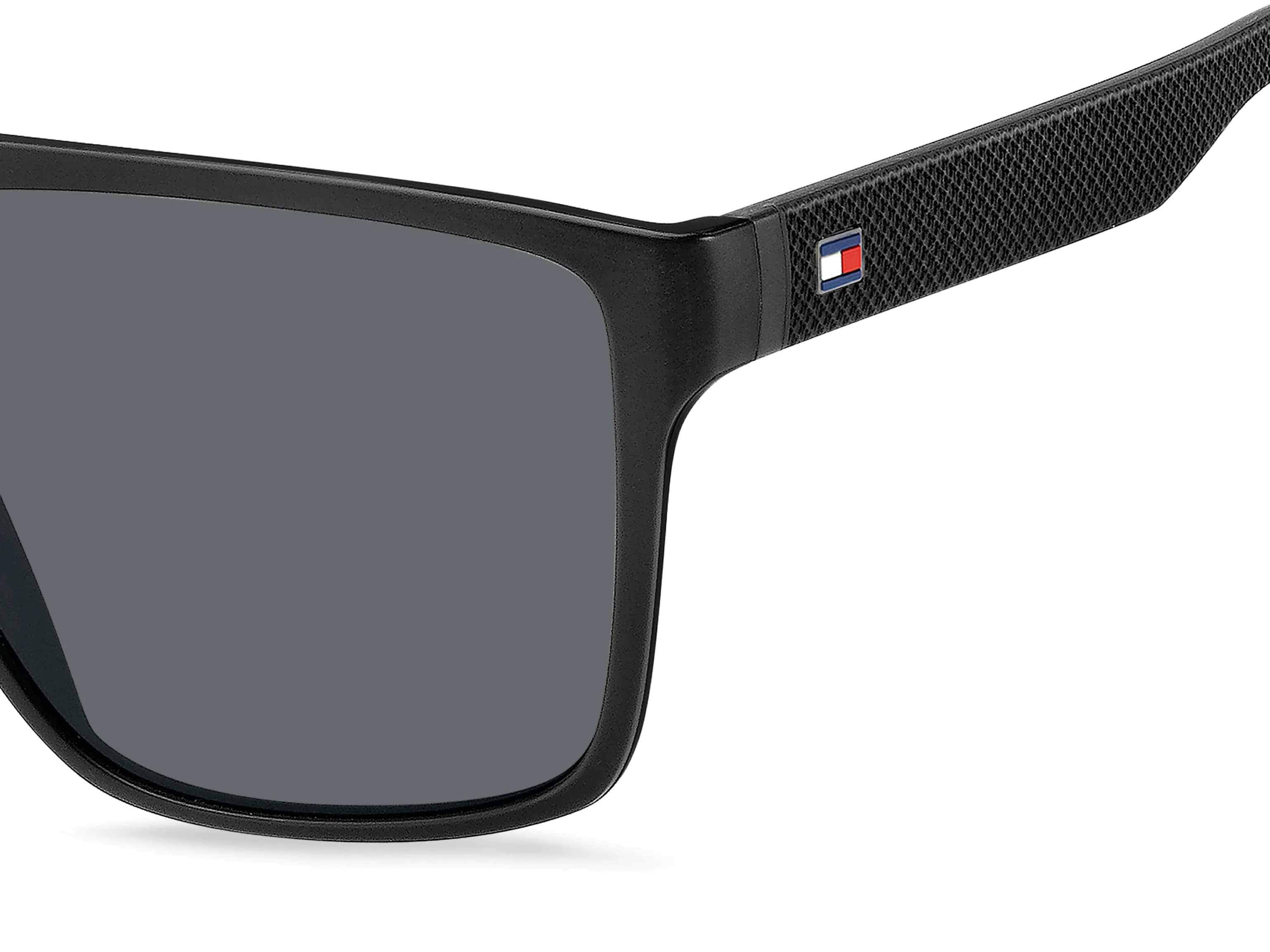 Tommy Hilfiger TH 1717/S 003/IR Occhiali da sole Plastica Nero-opaco Grigio Squadrata - immagine 3