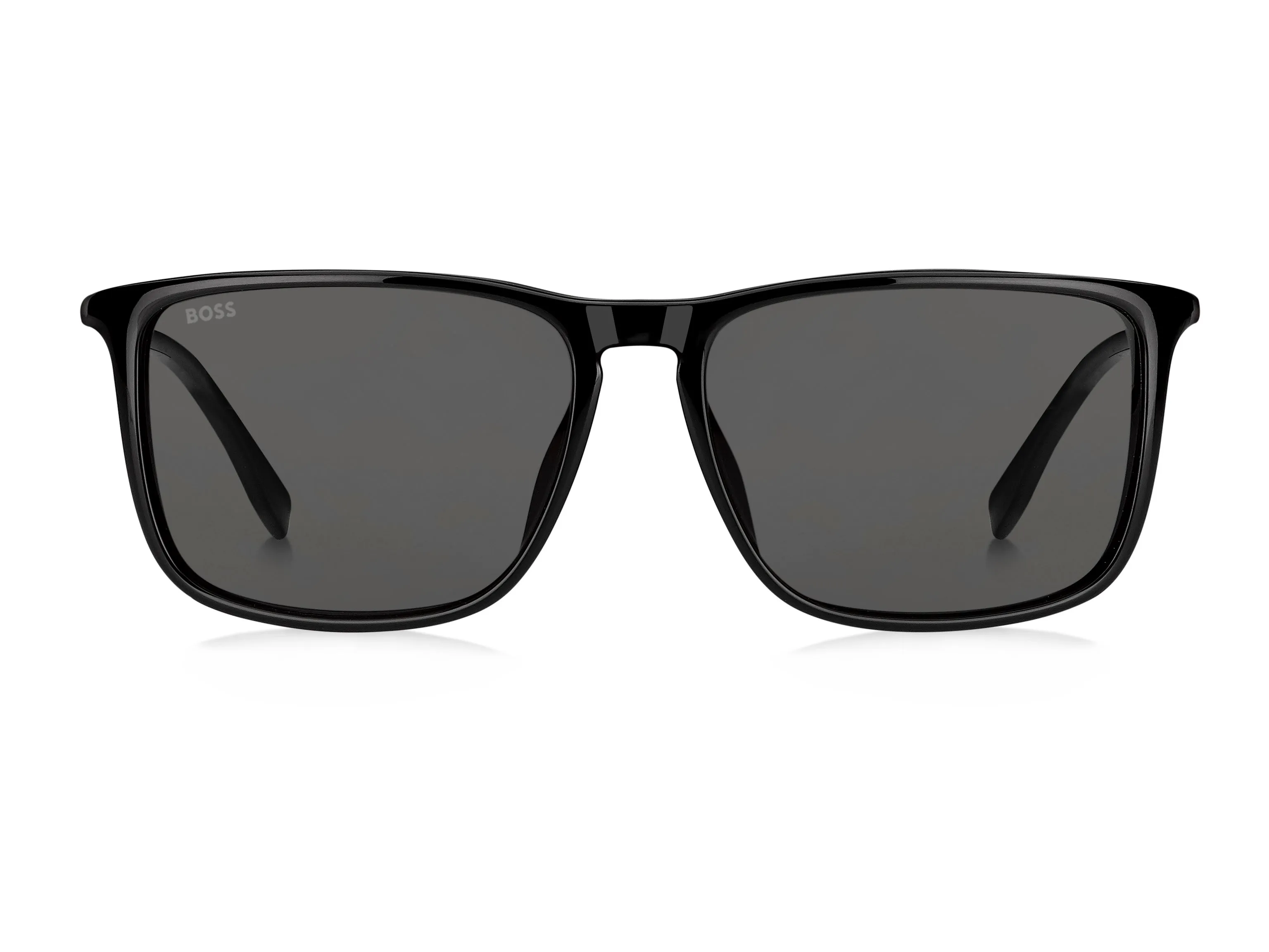Hugo Boss BOSS 0665/S/IT 2M2/IR Occhiali da sole Acetato Nero Grigio Squadrata Normale - immagine 2