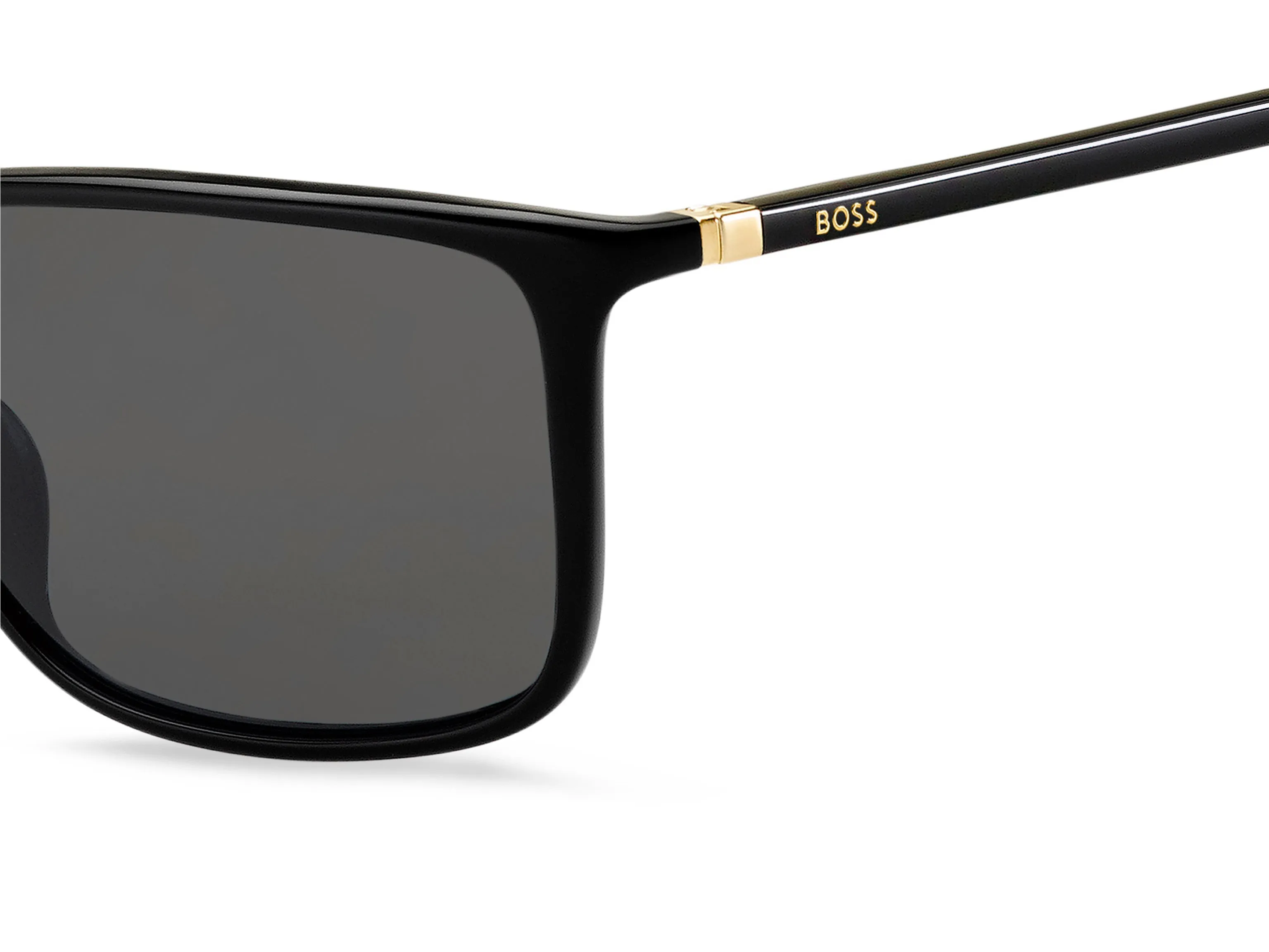 Hugo Boss BOSS 0665/S/IT 2M2/IR Occhiali da sole Acetato Nero Grigio Squadrata Normale - immagine 3