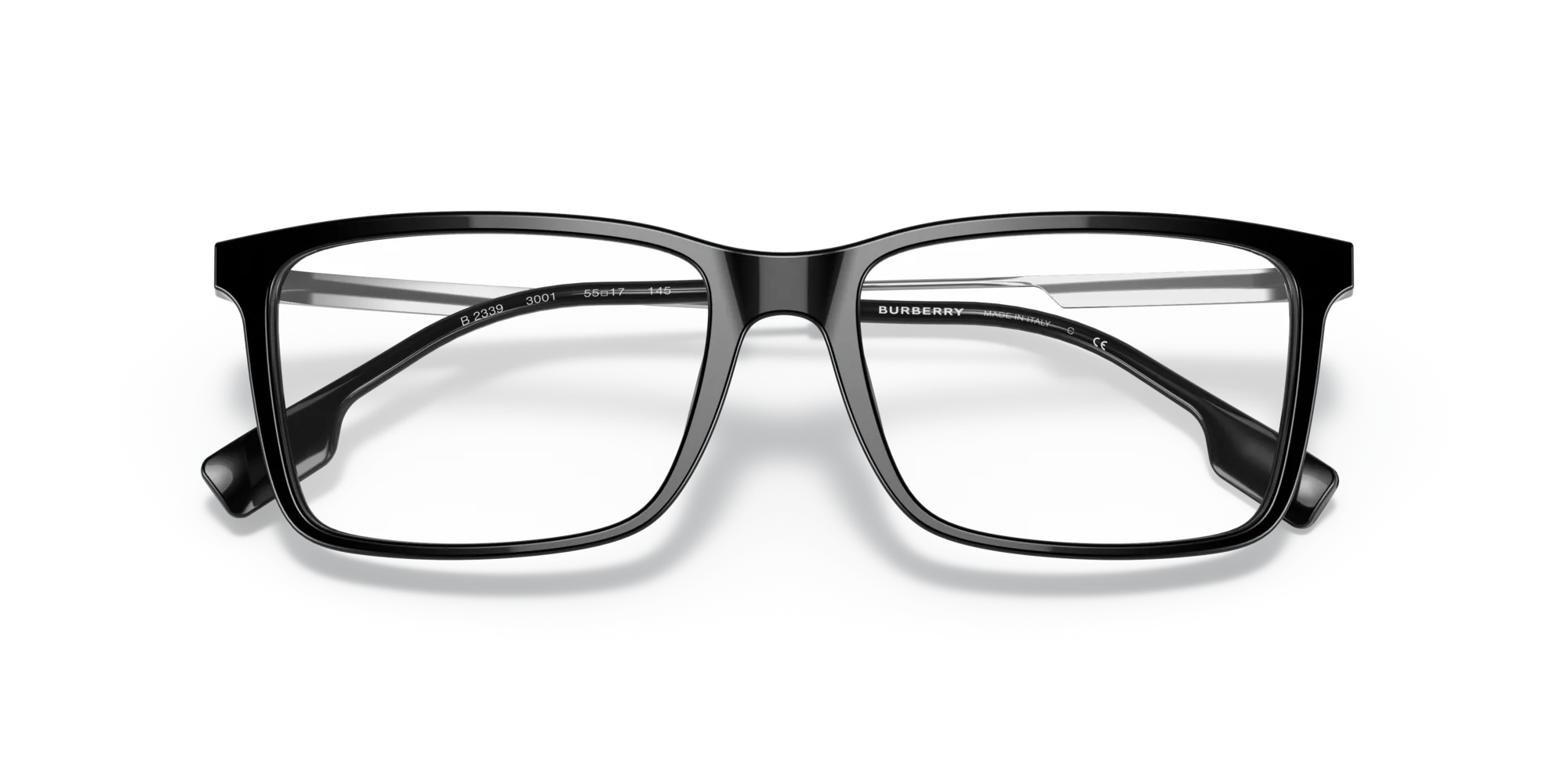 Burberry BE2339 HARRINGTON 3001 Montature da vista Acetato Nero Squadrata Normale - immagine 2