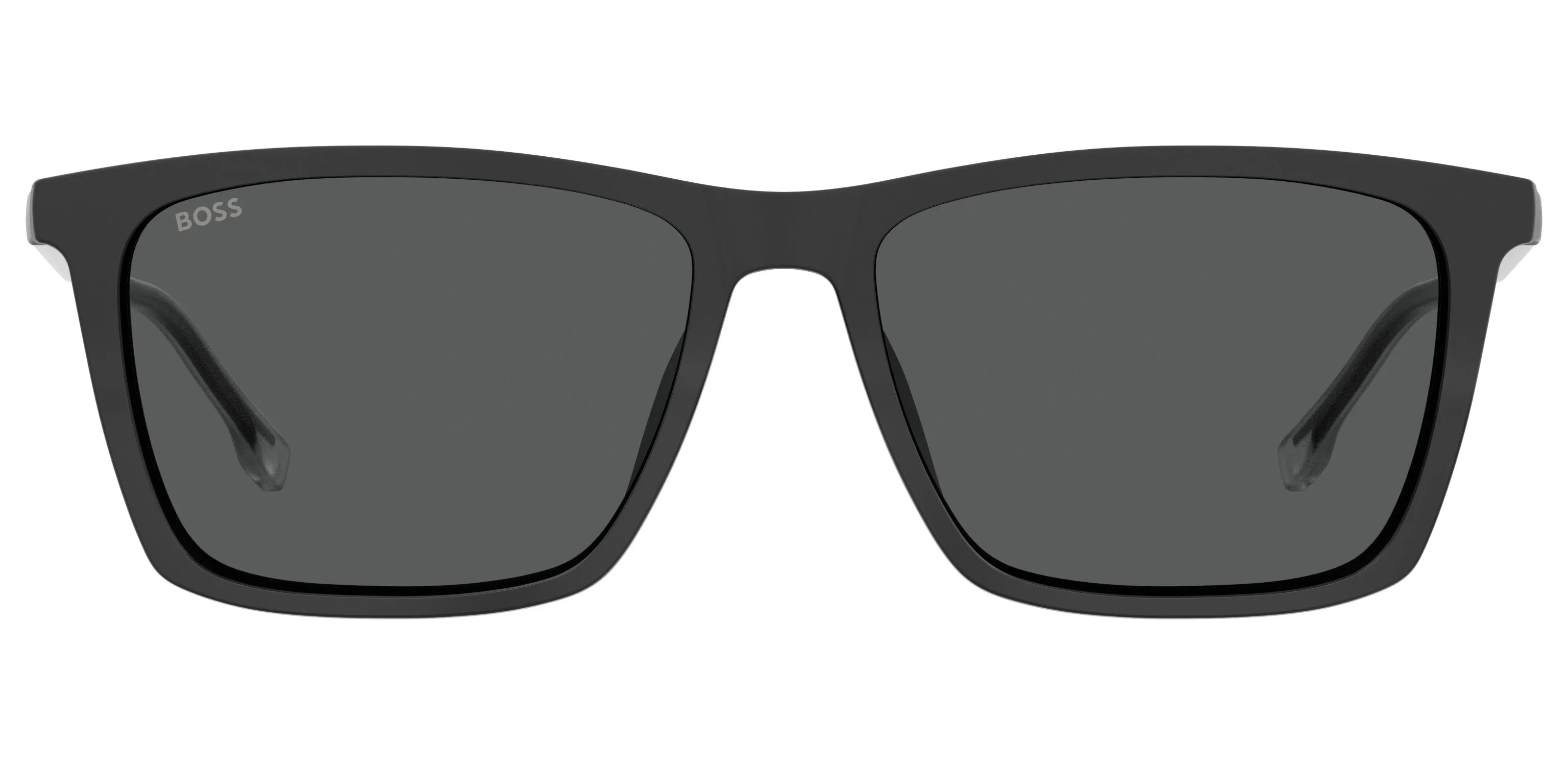 Hugo Boss BOSS 1151/CS 003/IR Occhiali da sole Plastica Nero-opaco Grigio Squadrata Clip-on - immagine 2