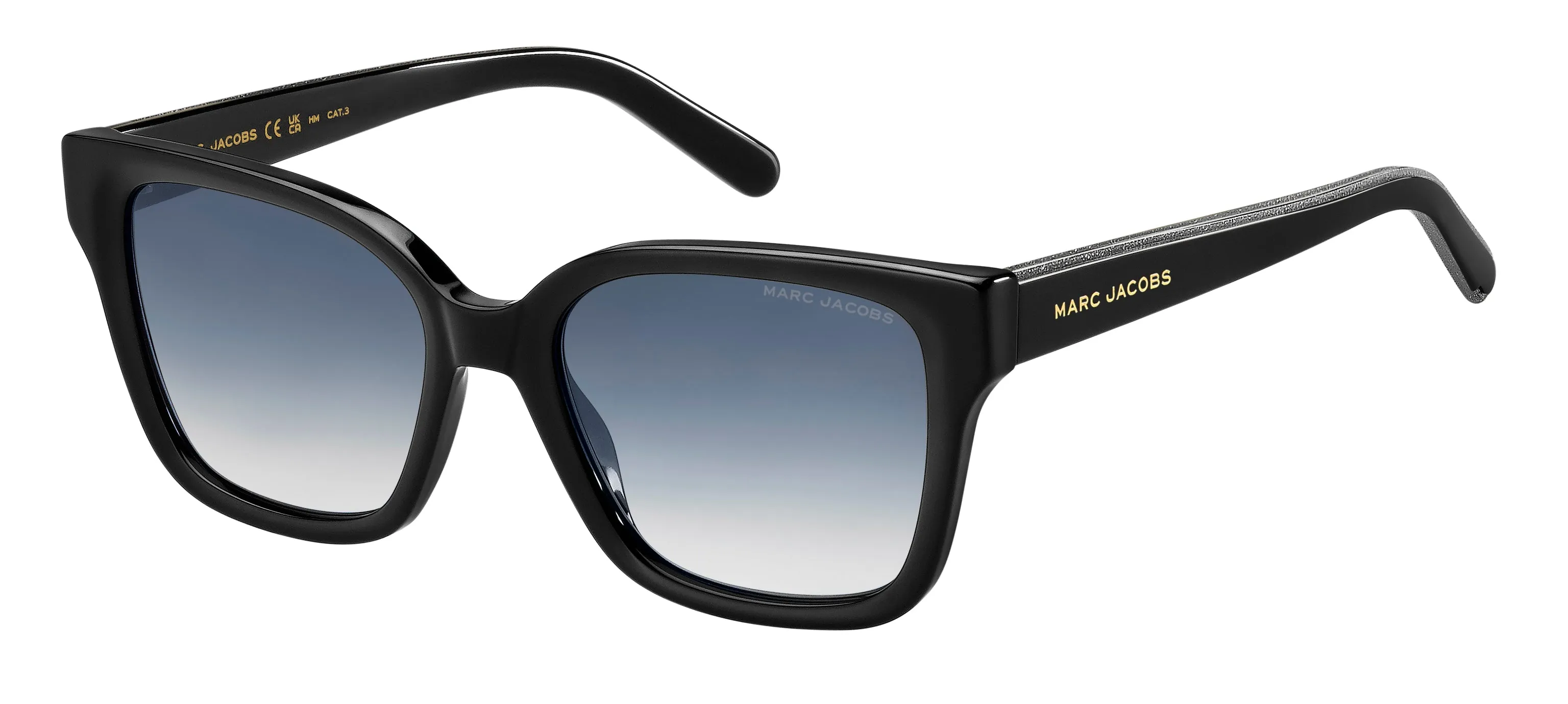 Marc Jacobs MARC 458/S 807/9O Occhiali da sole Acetato Nero Grigio Squadrata Normale Sfumato - immagine 1