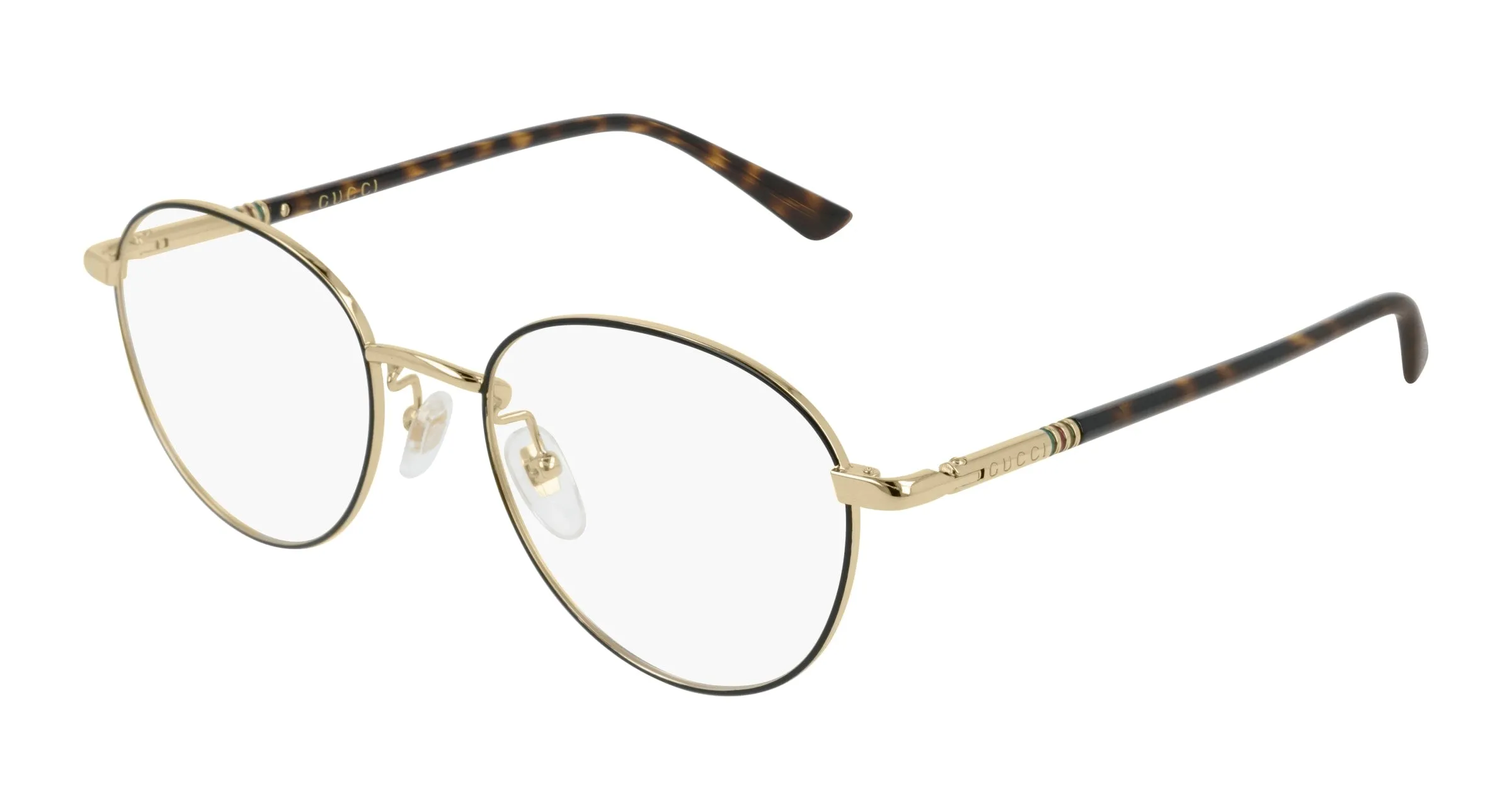 Gucci GG0392O 002 Montature da vista Metallo Nero Trasparente Rotonda - immagine 1