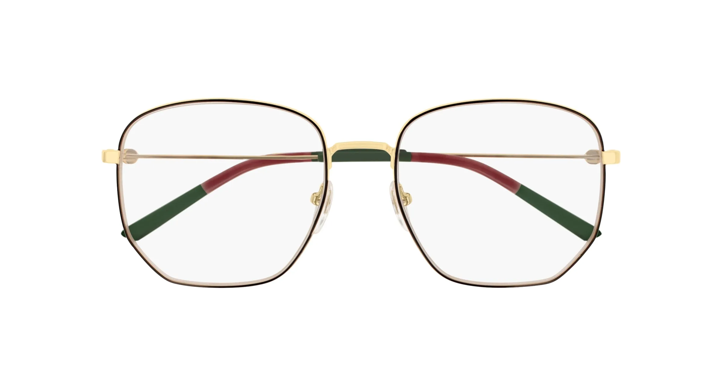 Gucci GG0396O 001 Montature da vista Metallo Oro Trasparente Squadrata - immagine 2