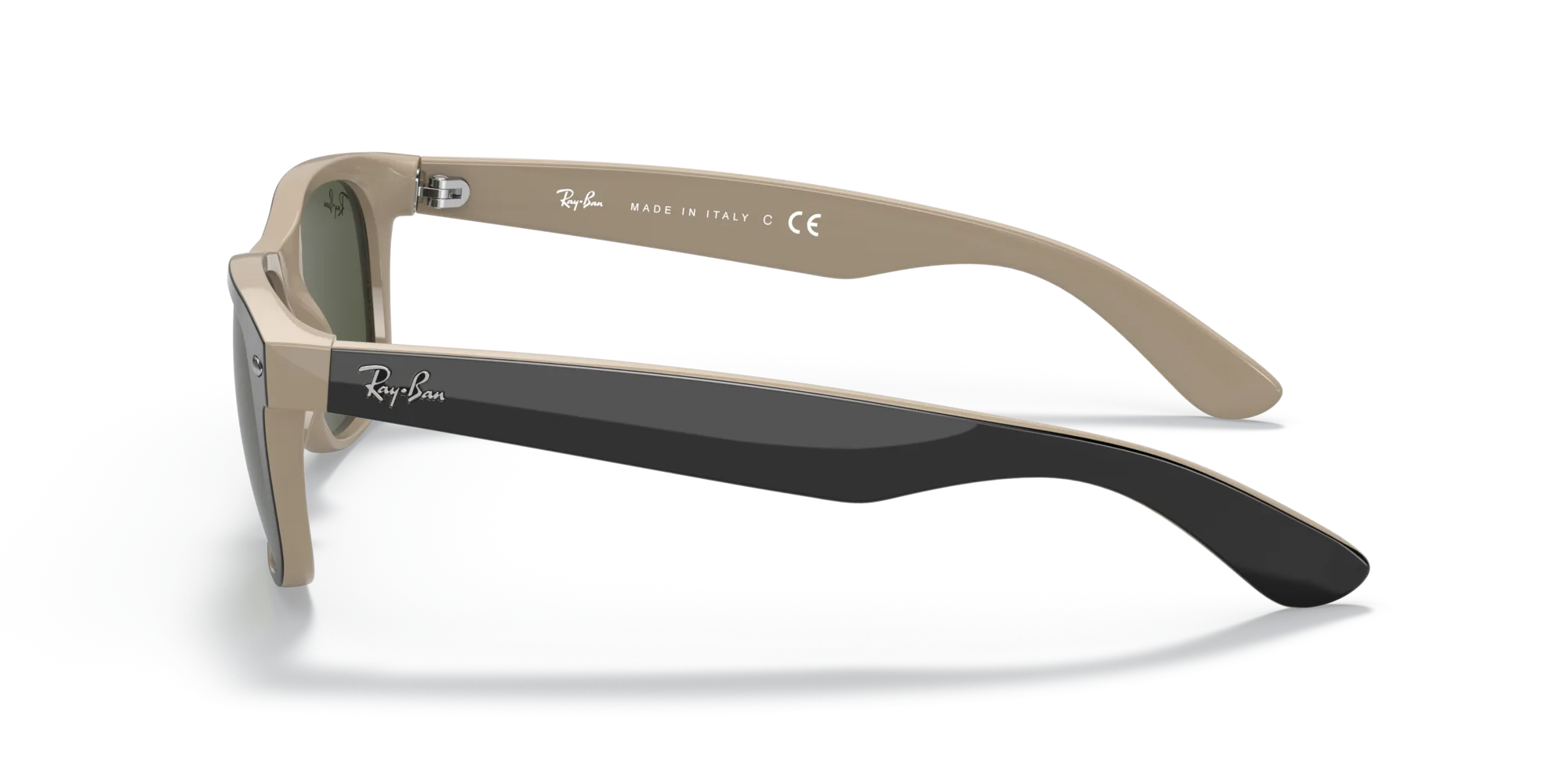 Ray - Ban RB2132 NEW WAYFARER 875 Occhiali da sole Iniettato Nero Verde G15 Squadrata Normale - immagine 4