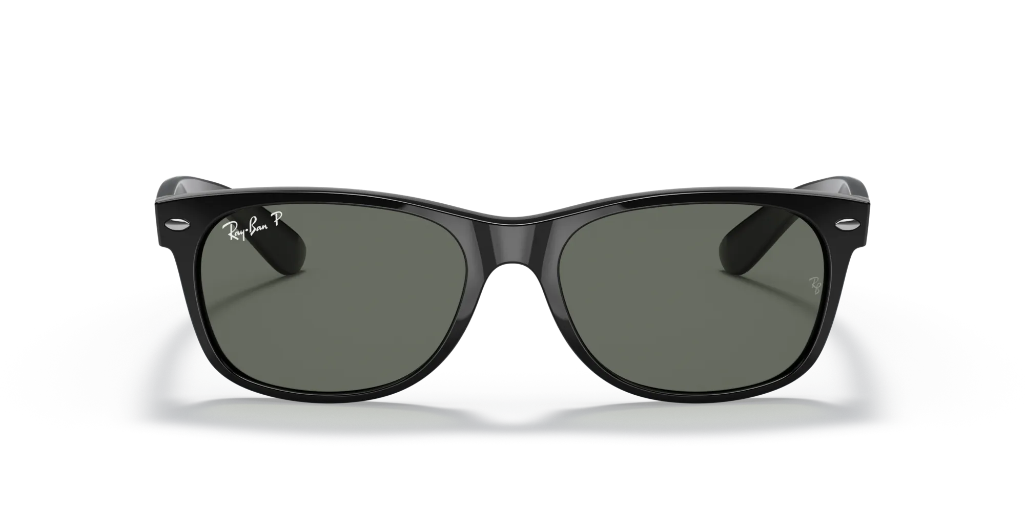 Ray - Ban RB2132 NEW WAYFARER 901/58 Occhiali da sole Iniettato Nero Verde Squadrata Polarizzata - immagine 3