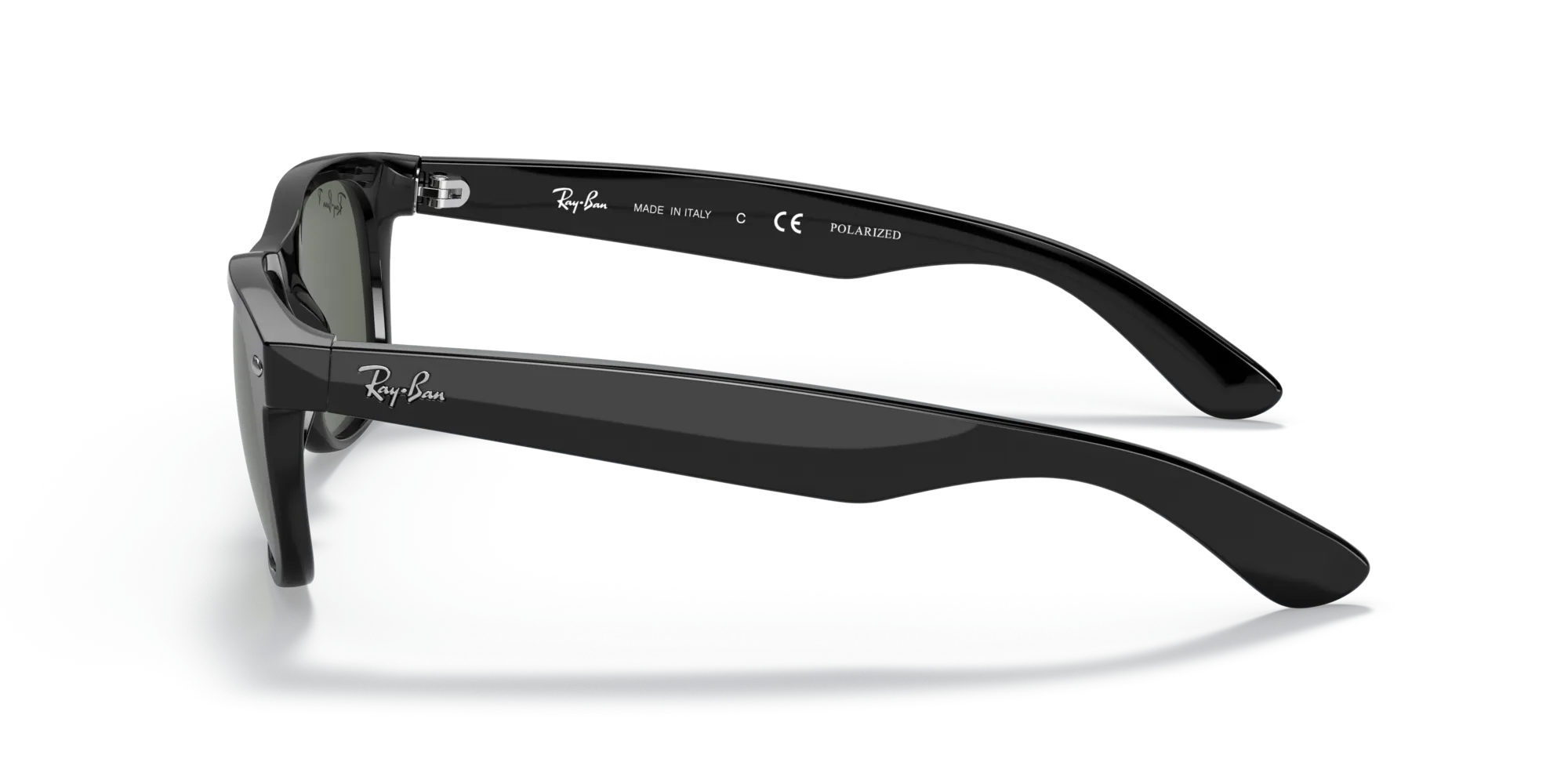 Ray - Ban RB2132 NEW WAYFARER 901/58 Occhiali da sole Iniettato Nero Verde Squadrata Polarizzata - immagine 4