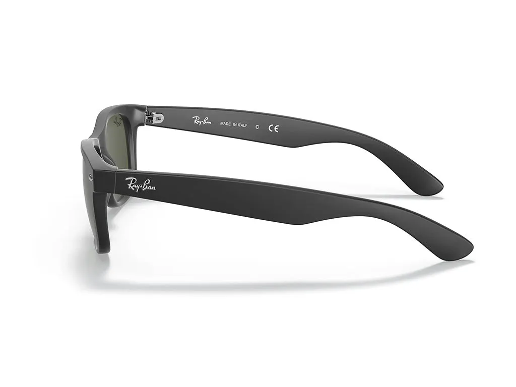 Ray - Ban RB2132 NEW WAYFARER 622 Occhiali da sole Iniettato Nero Verde G15 Squadrata Normale - immagine 3