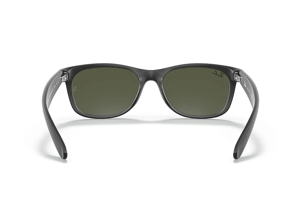 Ray - Ban RB2132 NEW WAYFARER 622 Occhiali da sole Iniettato Nero Verde G15 Squadrata Normale - immagine 4