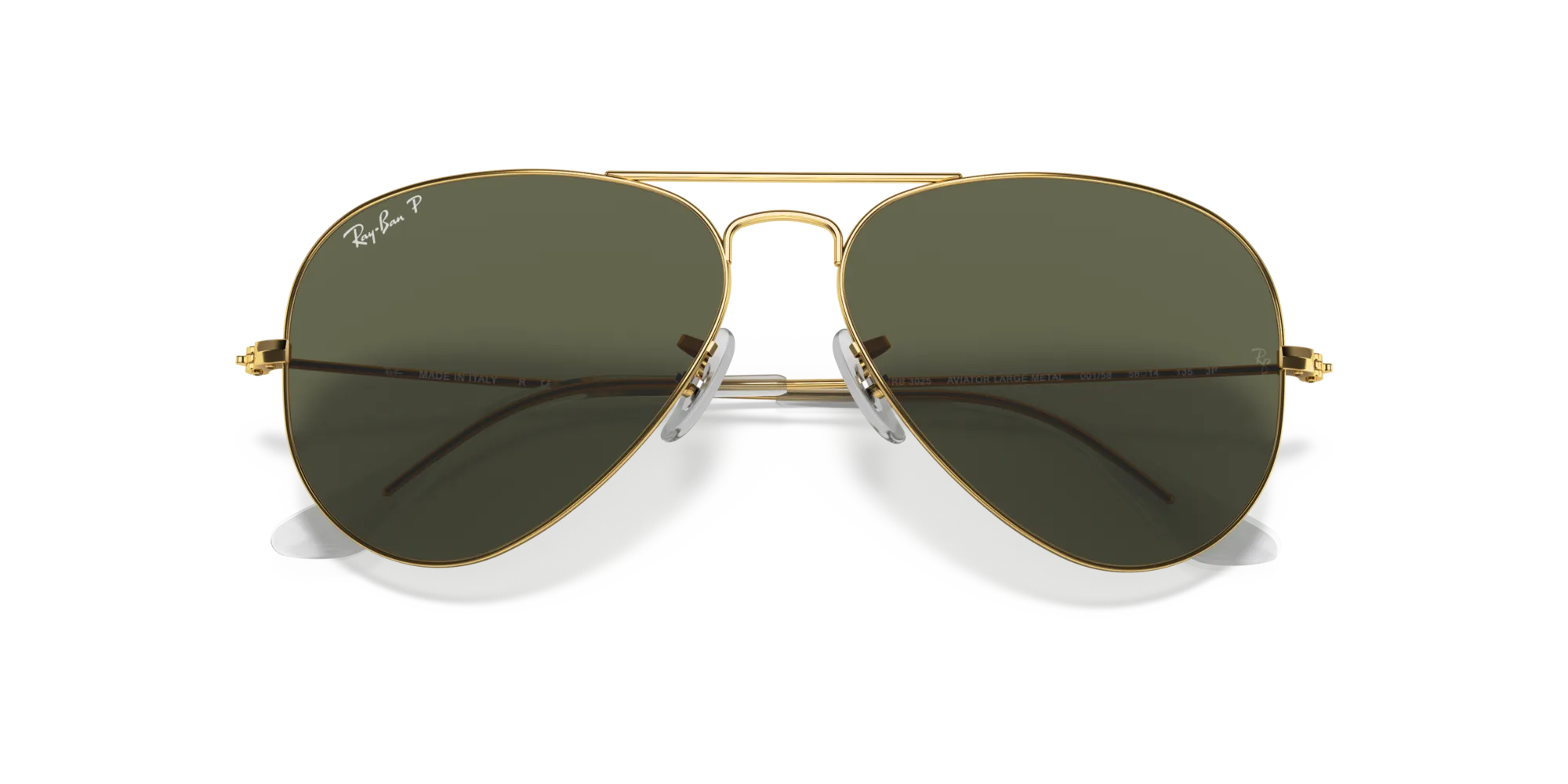 Ray - Ban RB3025 AVIATOR 001/58 Occhiali da sole Metallo Oro Verde G15 Pilot Polarizzata - immagine 2