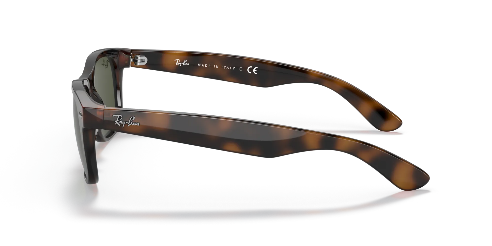 Ray - Ban RB2132 NEW WAYFARER 902 Occhiali da sole Iniettato Tartaruga Verde G15 Squadrata Normale - immagine 4