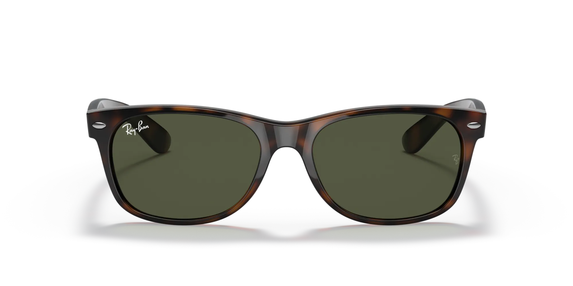Ray - Ban RB2132 NEW WAYFARER 902 Occhiali da sole Iniettato Tartaruga Verde G15 Squadrata Normale - immagine 3