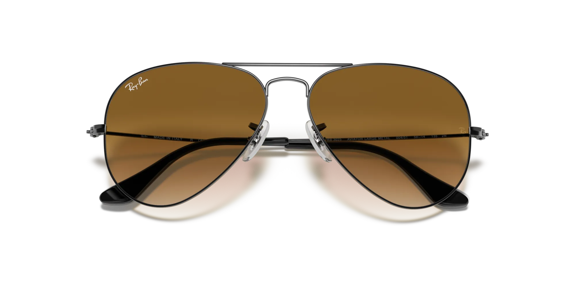 Ray - Ban RB3025 AVIATOR 004/51 Occhiali da sole Metallo Grigio Pilot Normale Sfumato - immagine 2